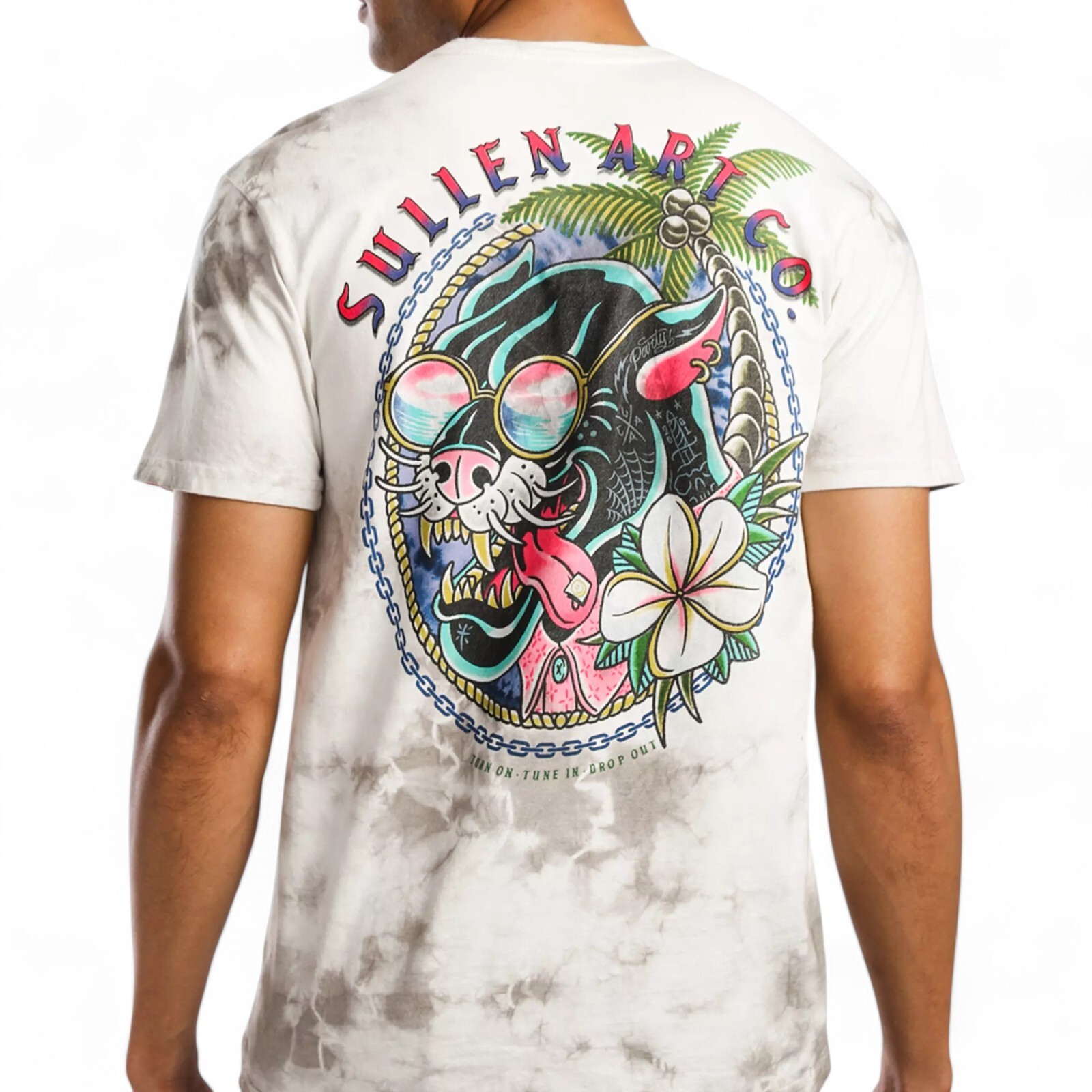 Men&rsquo;s Sullen Art Collective Party Prowler Crystal Wash Premium Tee T-Shirt M-XXL