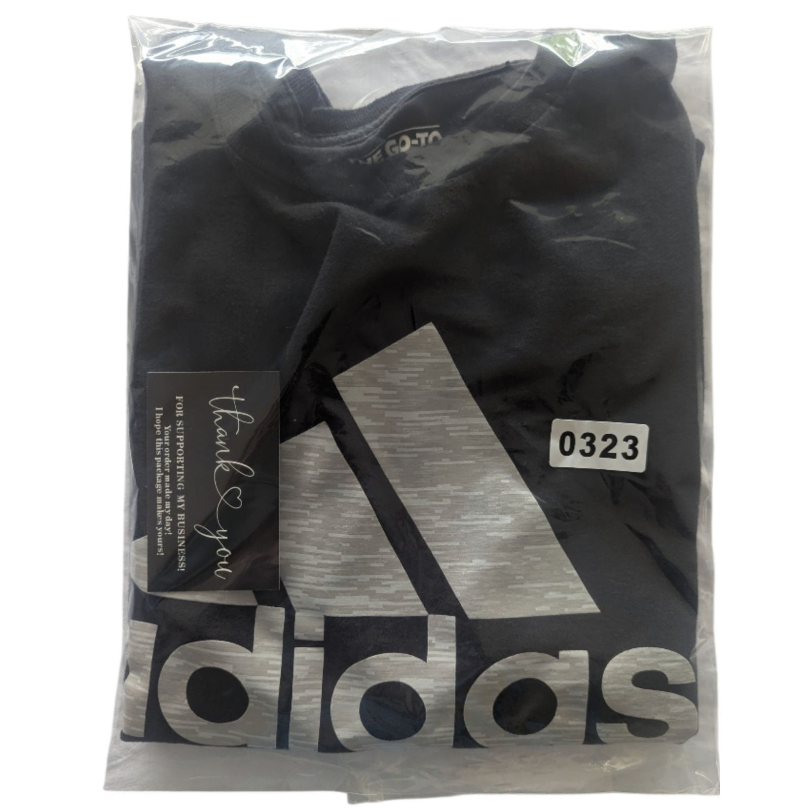 Adidas Go-To Tee Men&rsquo;s Large Black Logo Graphic T-Shirt 100% Cotton