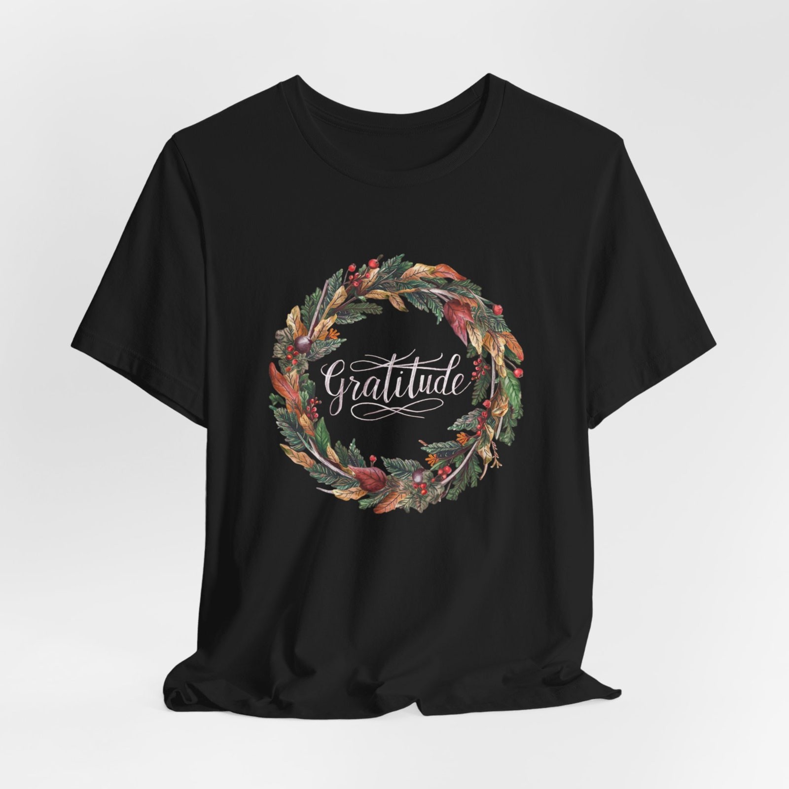 #22 Gratitude Wreath of Thanks Thanksgiving T-Shirt