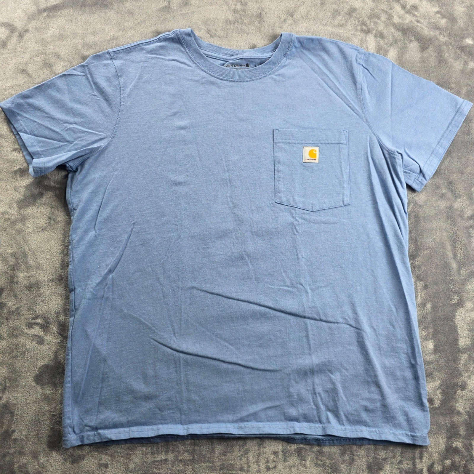 Carhartt Pocket T-Shirt Mens XL Light Blue Loose Fit K87 Short Sleeve Tee
