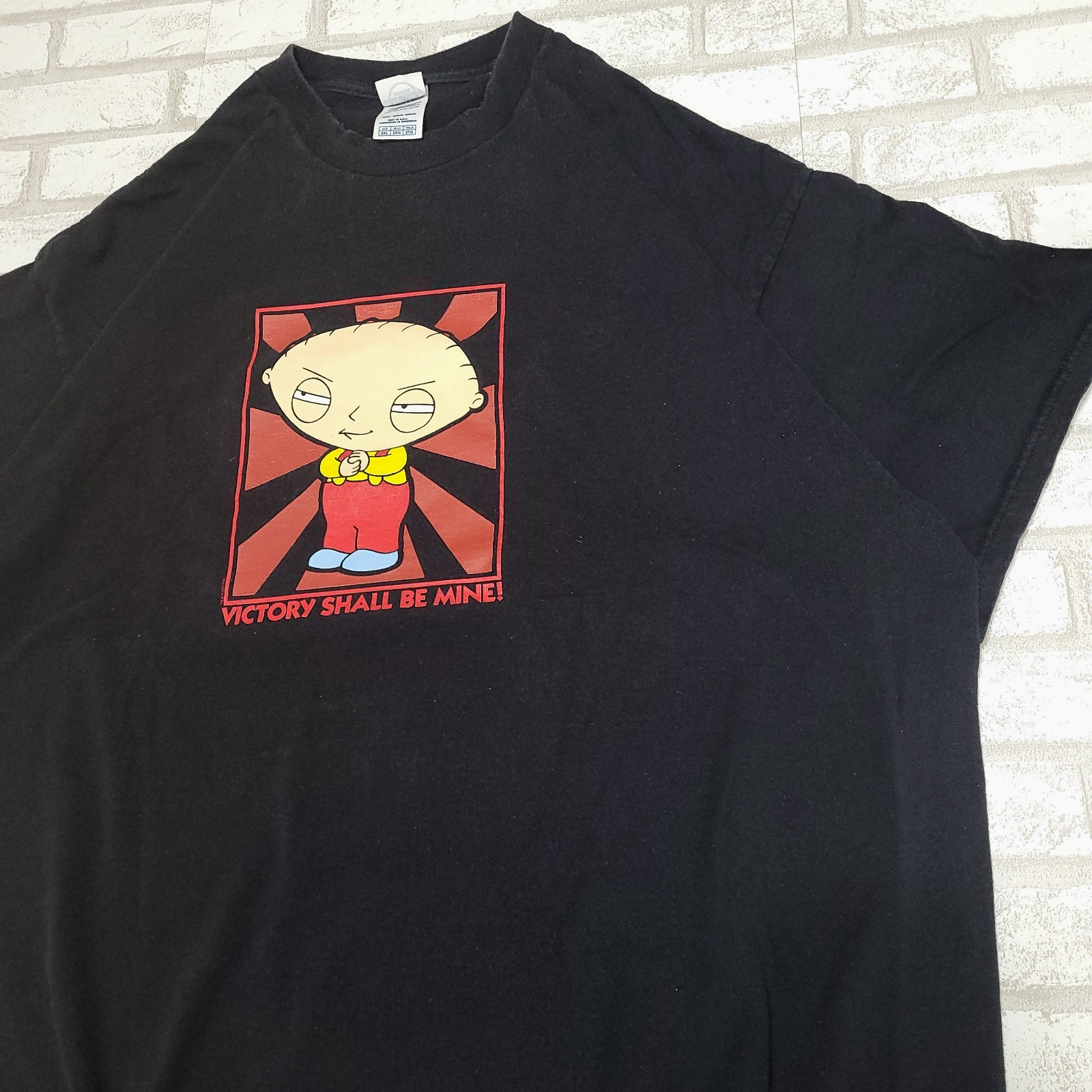 Vintage Y2K Family Guy Stewie Griffin Victory Shall Be Mine Quote T-Shirt Sz 2XL