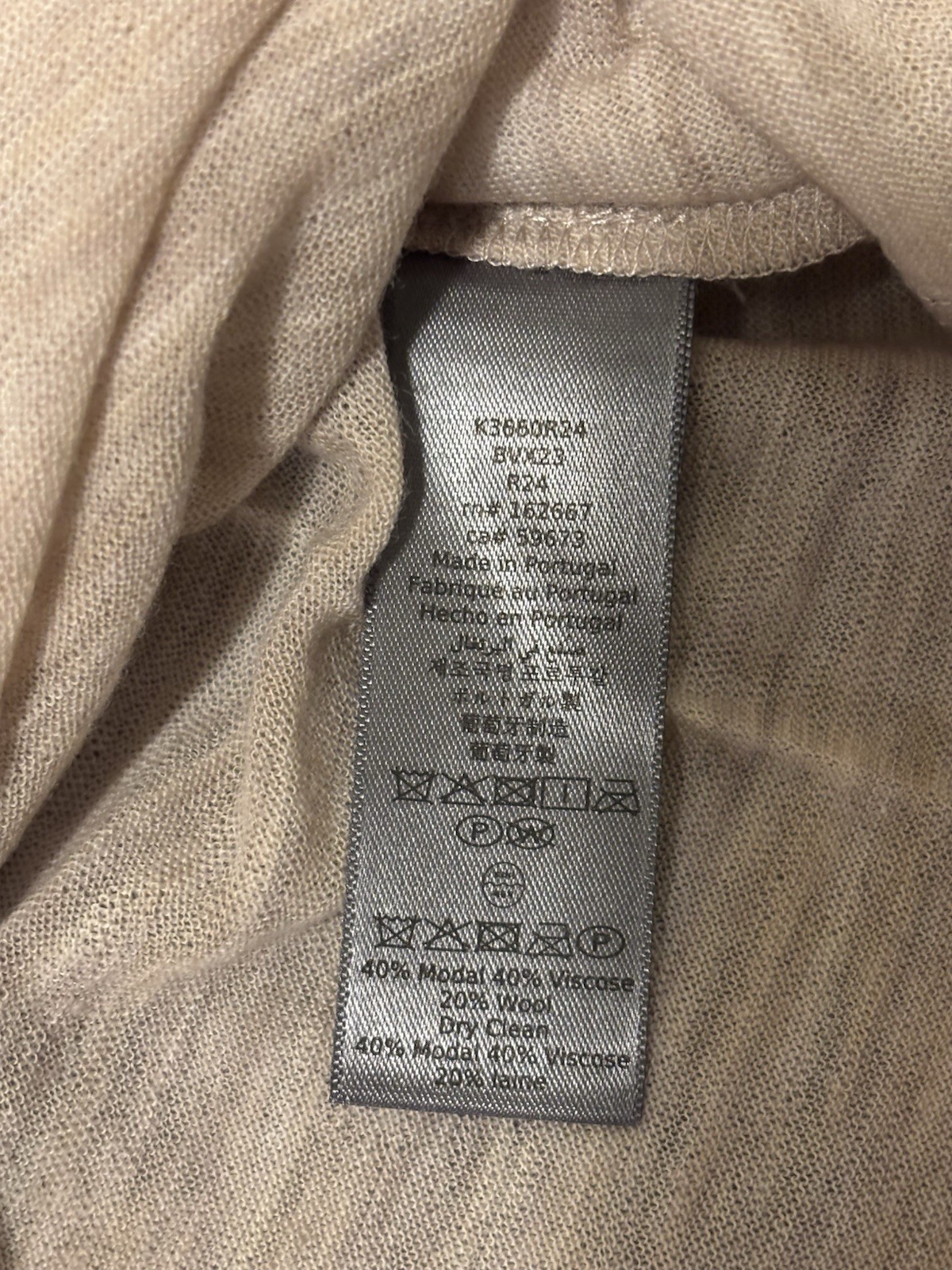 $268 NWT John Varvatos Shirt XS Beige Men&rsquo;s Santar Crew Neck Lightweight Tee