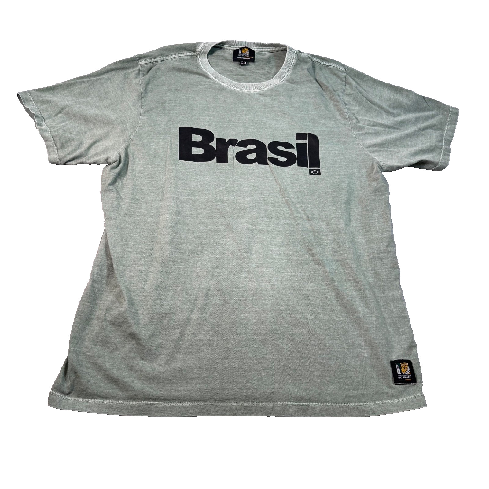 DO IGUACU Brasil T Shirt Green Sz L Short Sleeve Crewneck