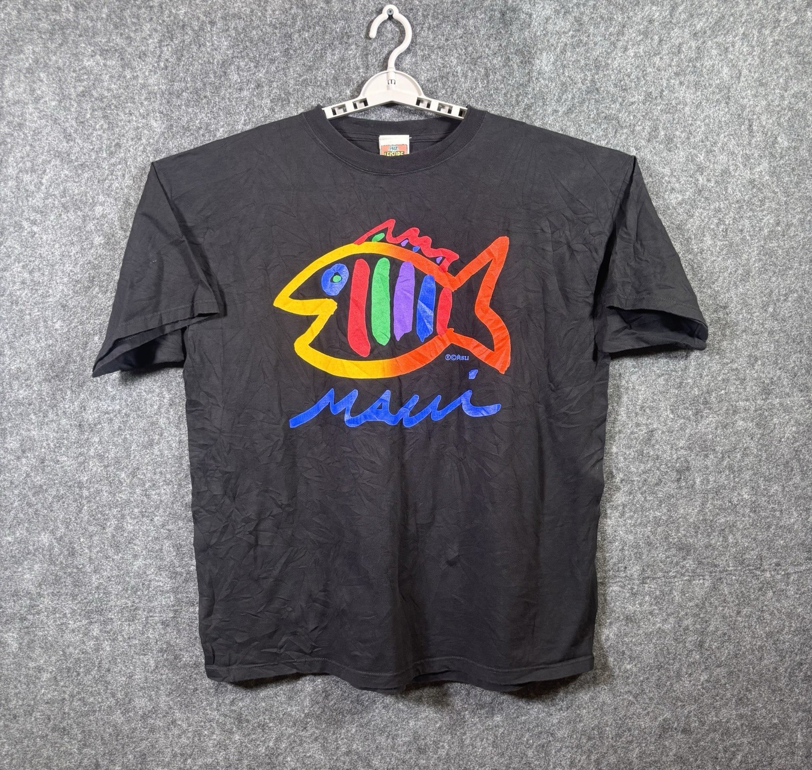 Vintage SGT Leisure « MAUI » Men&rsquo;s T-Shirt Colorful Fish Single Stitch USA