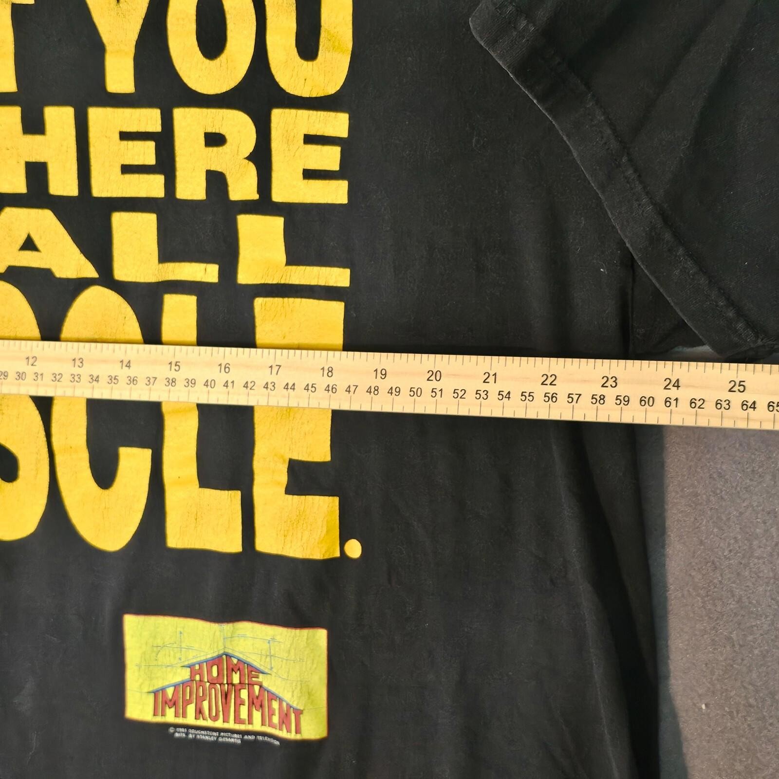 Vintage 1995 Home Improvement Shirt 90s TV Size XL Muscle Manly Graphics