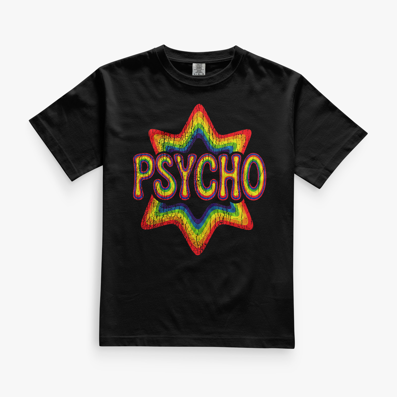 Psycho Star Tee – Comfort Colors C1717 – Adult Heavyweight Short Sleeve