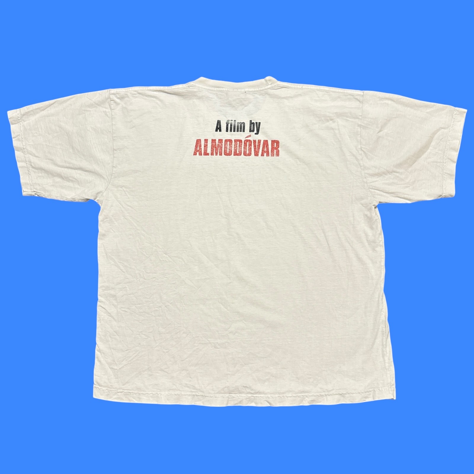 Vintage Movie Promo Shirt Mens XL White 90s Pedro Almodovar Art Graphic Cinema