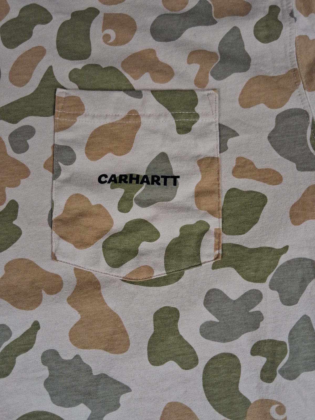 Carhartt Relaxed Fit Beach Sigature Camo Pocket Cotton T-Shirt Size Men&rsquo;s X L