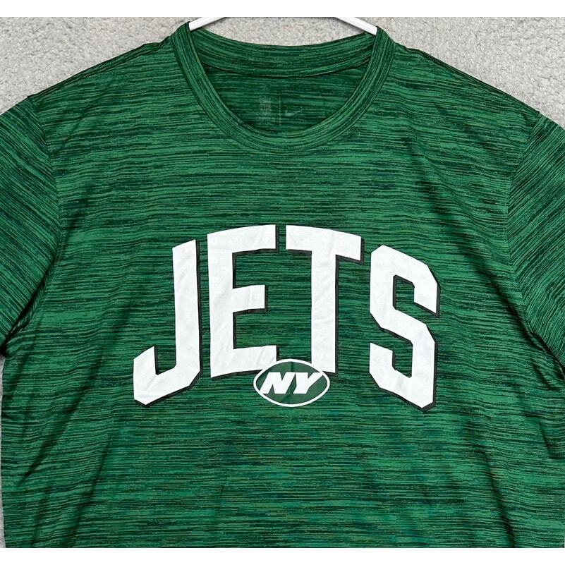 New York Jets Shirt Mens Medium Dri-Fit Green NFL On Field Apparel Nike Tee NEW