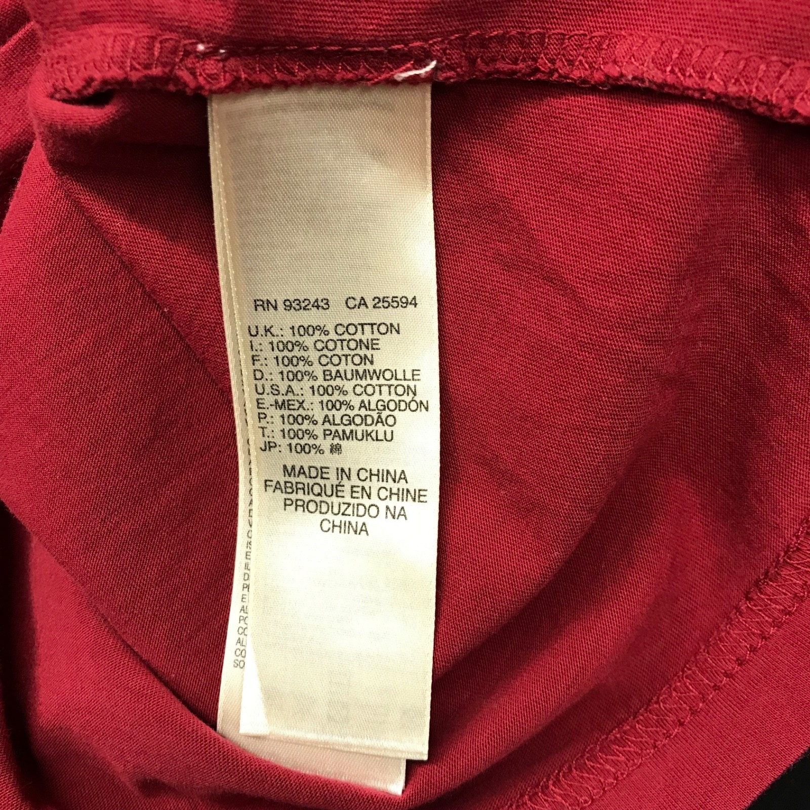 Diesel Men&rsquo;s Pocket Tee Denim Pocket Short Sleeve Red Cotton Shirt Size Small S