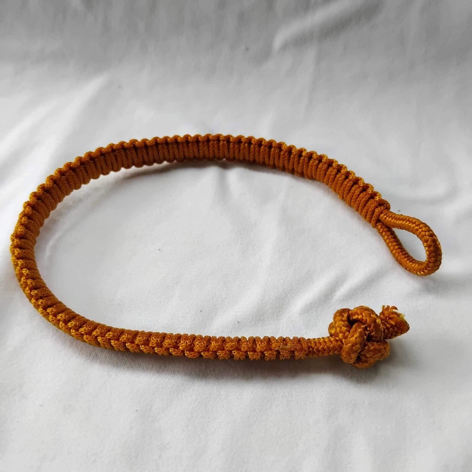 NEW Buddhist alms bowl strap, braided rope style, centipede pattern, length 30cm