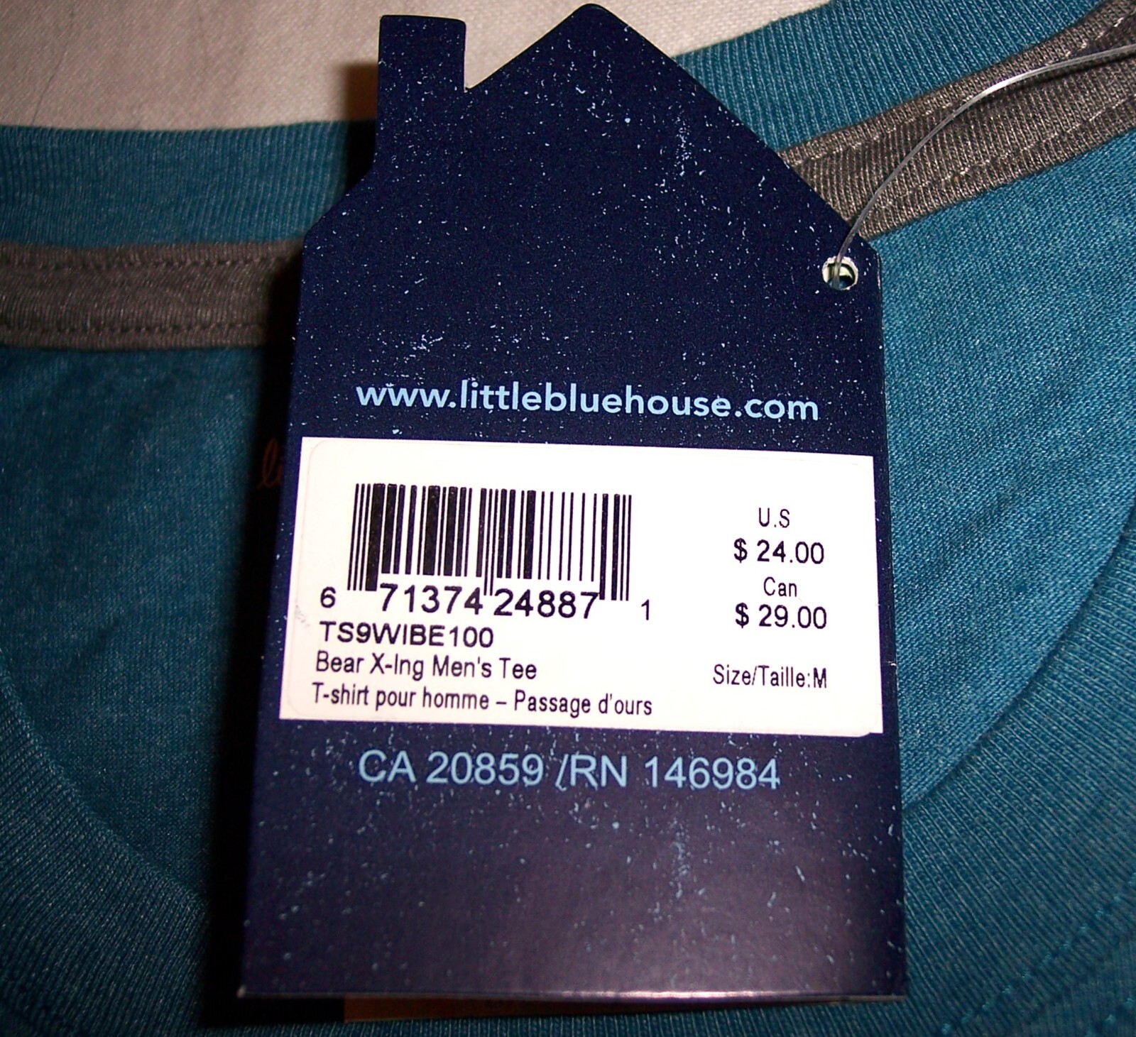 NEW Little Blue House by Hatley Men Bear X-Ing Sleep Shirt Medium
