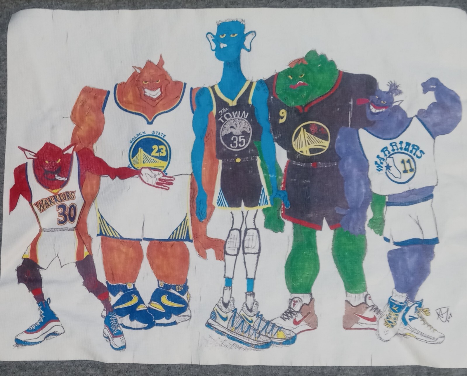 Golden State Warriors Monstars of NBA t shirt Stephen Curry Klay Thompson Durant
