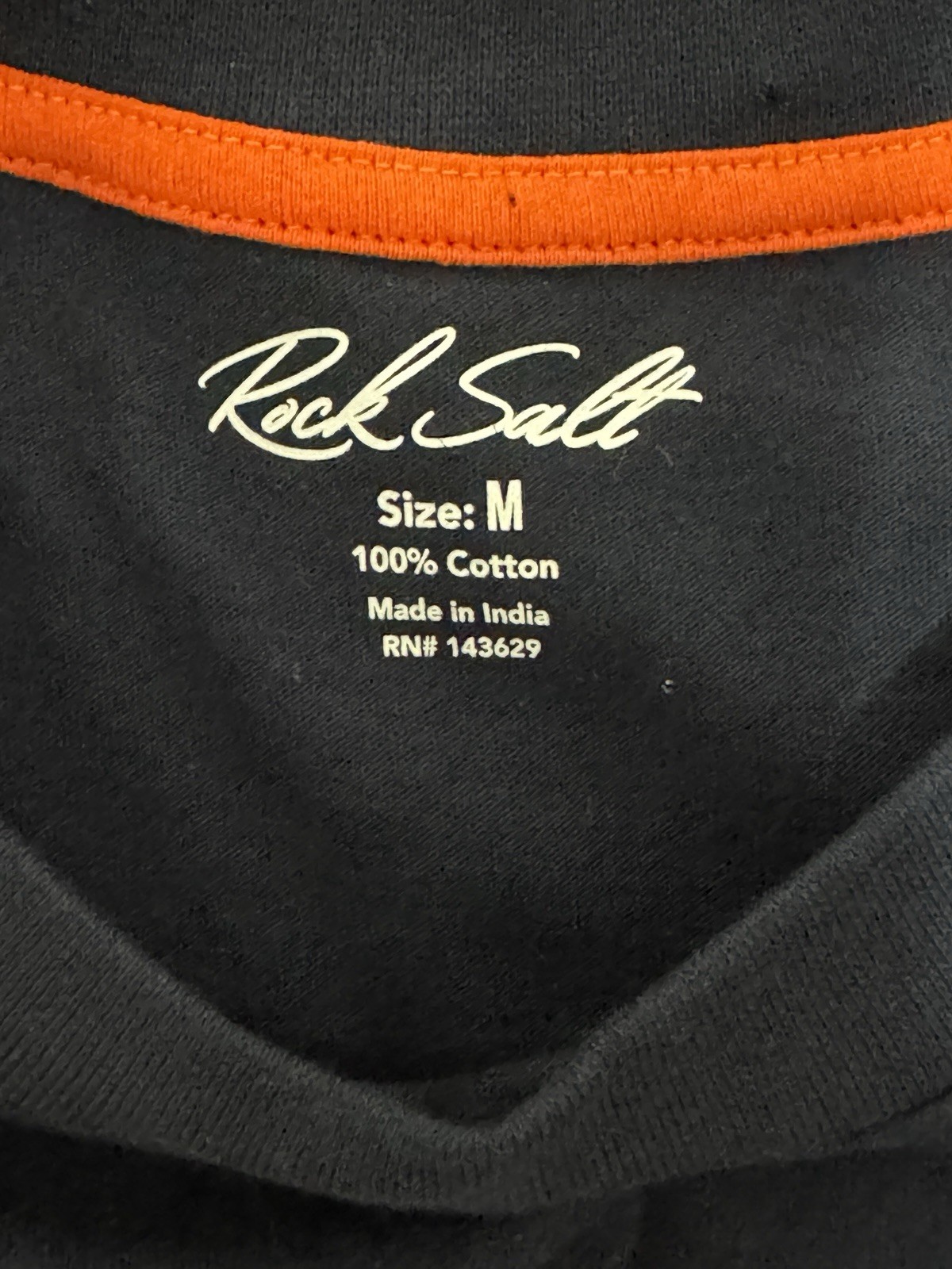 Rock Salt Men’s M Cotton Knit Crew Neck Short Sleeve Relaxed Graphic Tee Navy