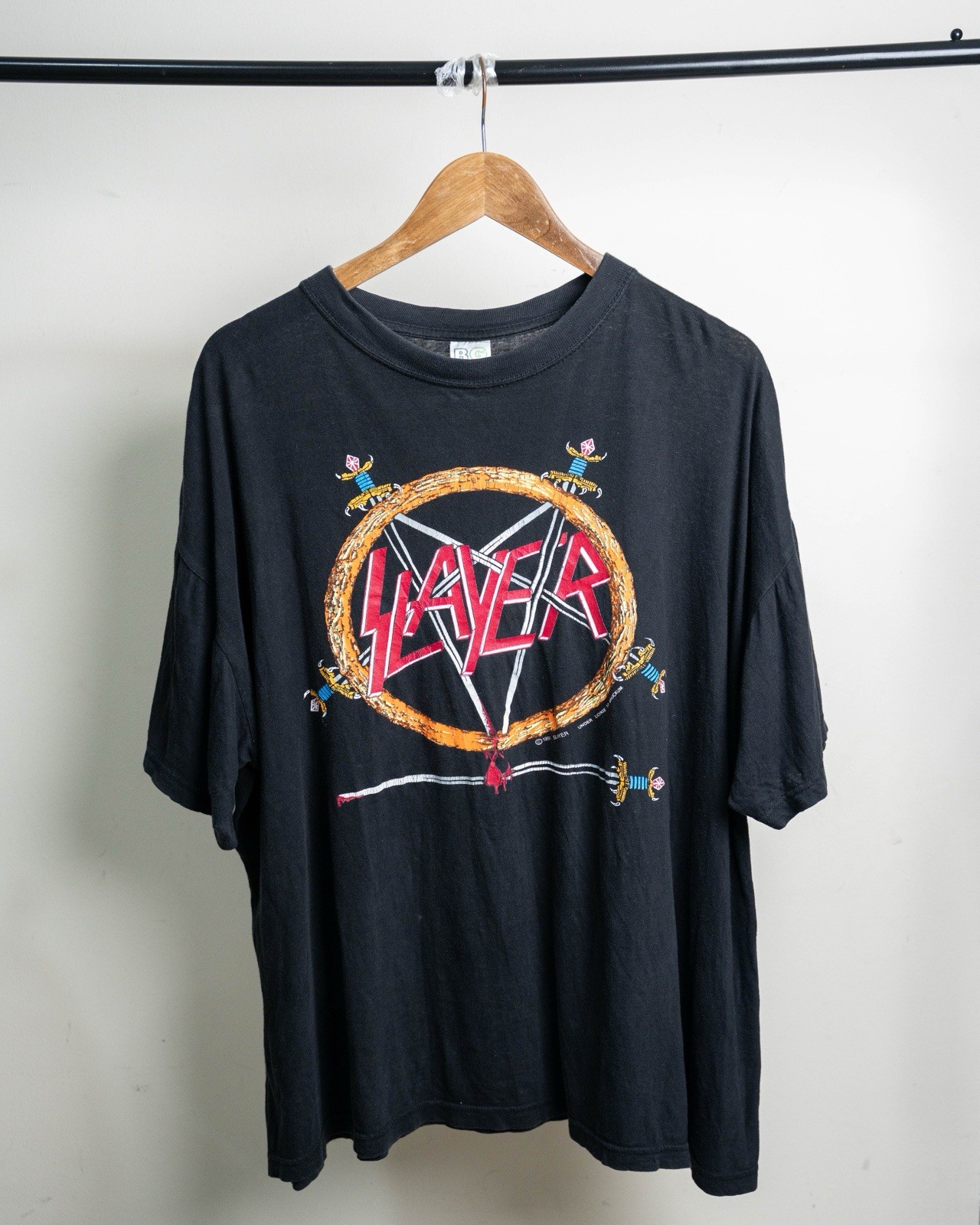 Vintage Slayer Hell Awaits 1991 T Shirt Euro Boot