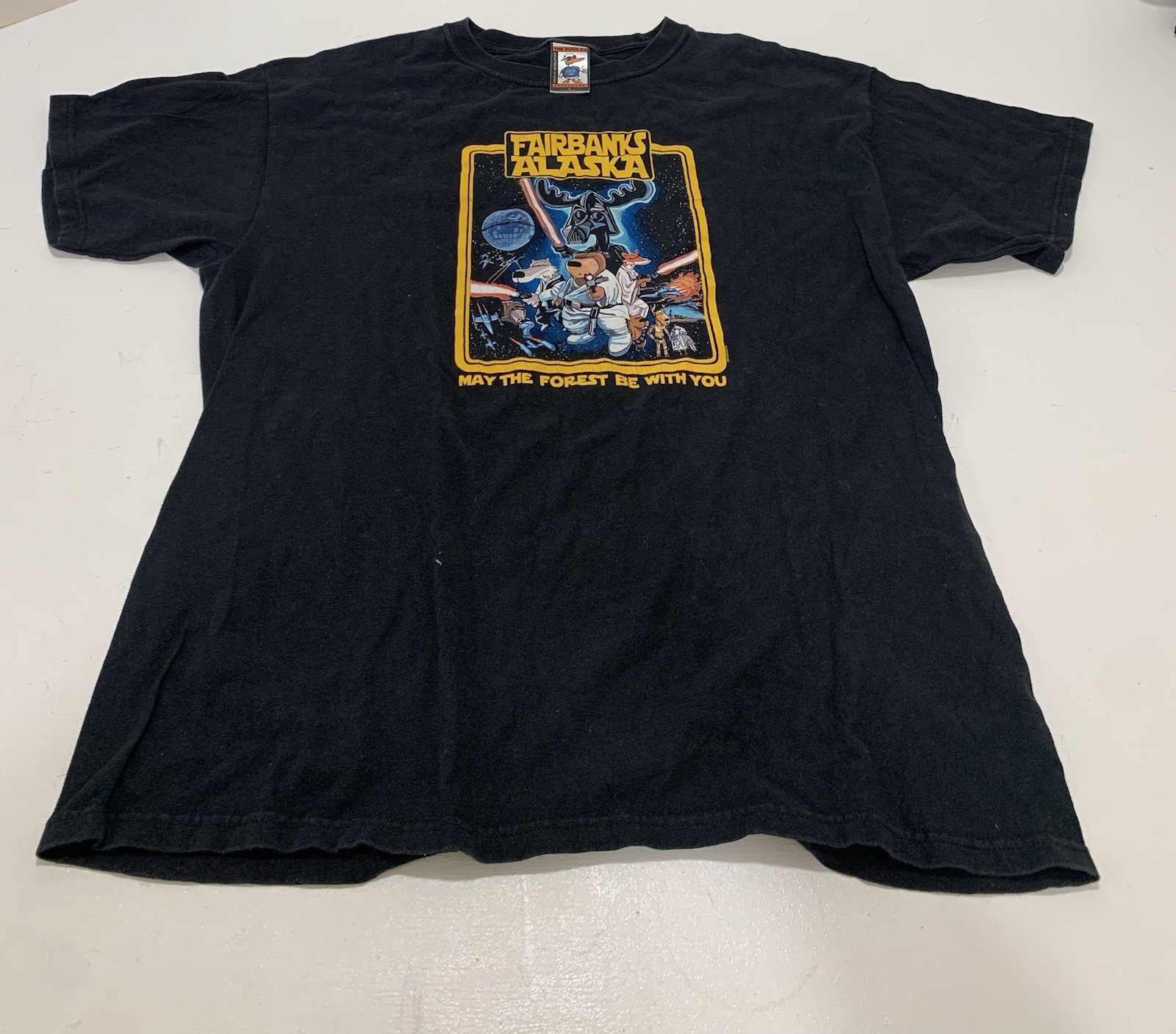 Fairbanks Alaska “let The Forests Be With You”black T-Shirt Size L