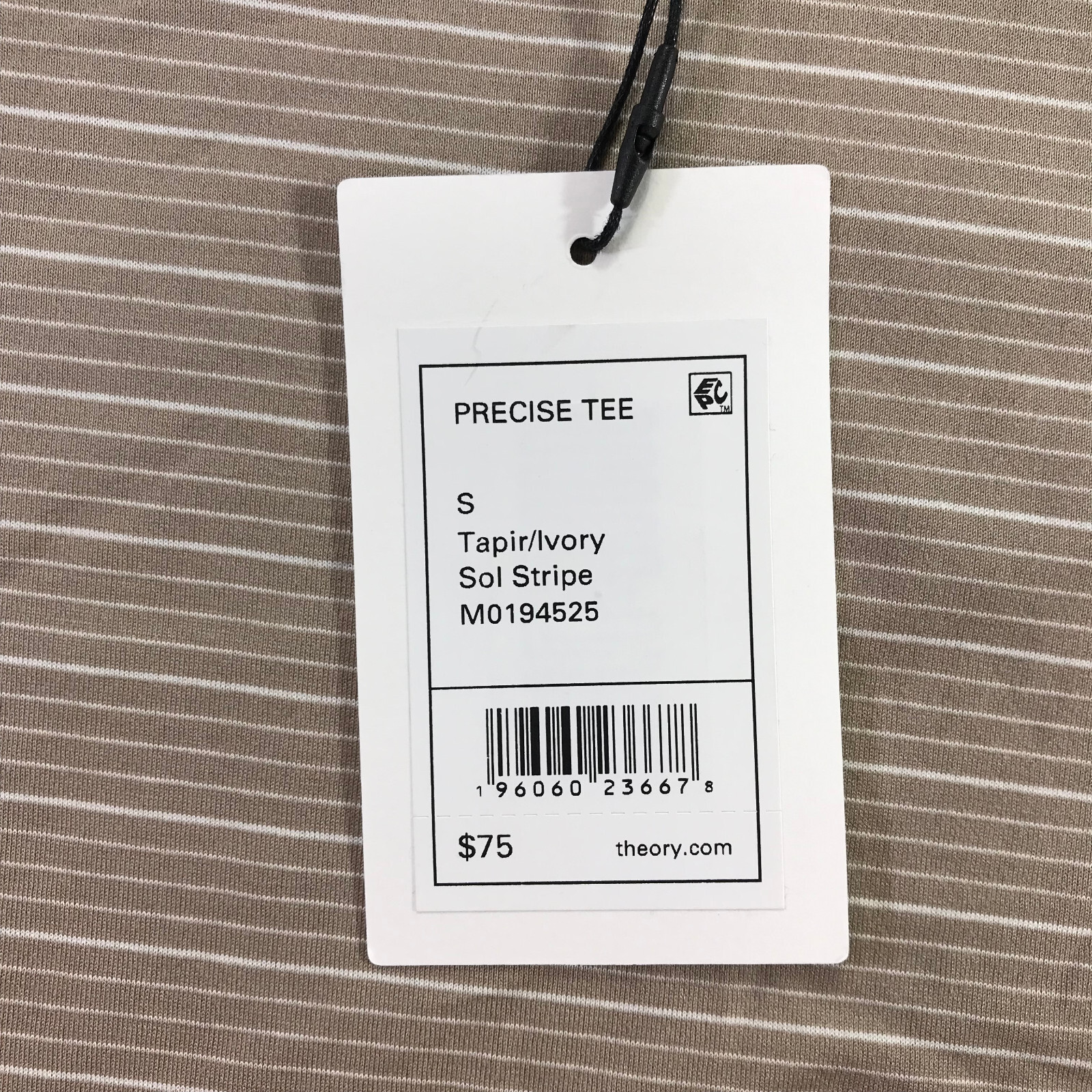 Theory Shirt Mens Small S Taper Precise 100% Pima Cotton Pocket Tee White $95