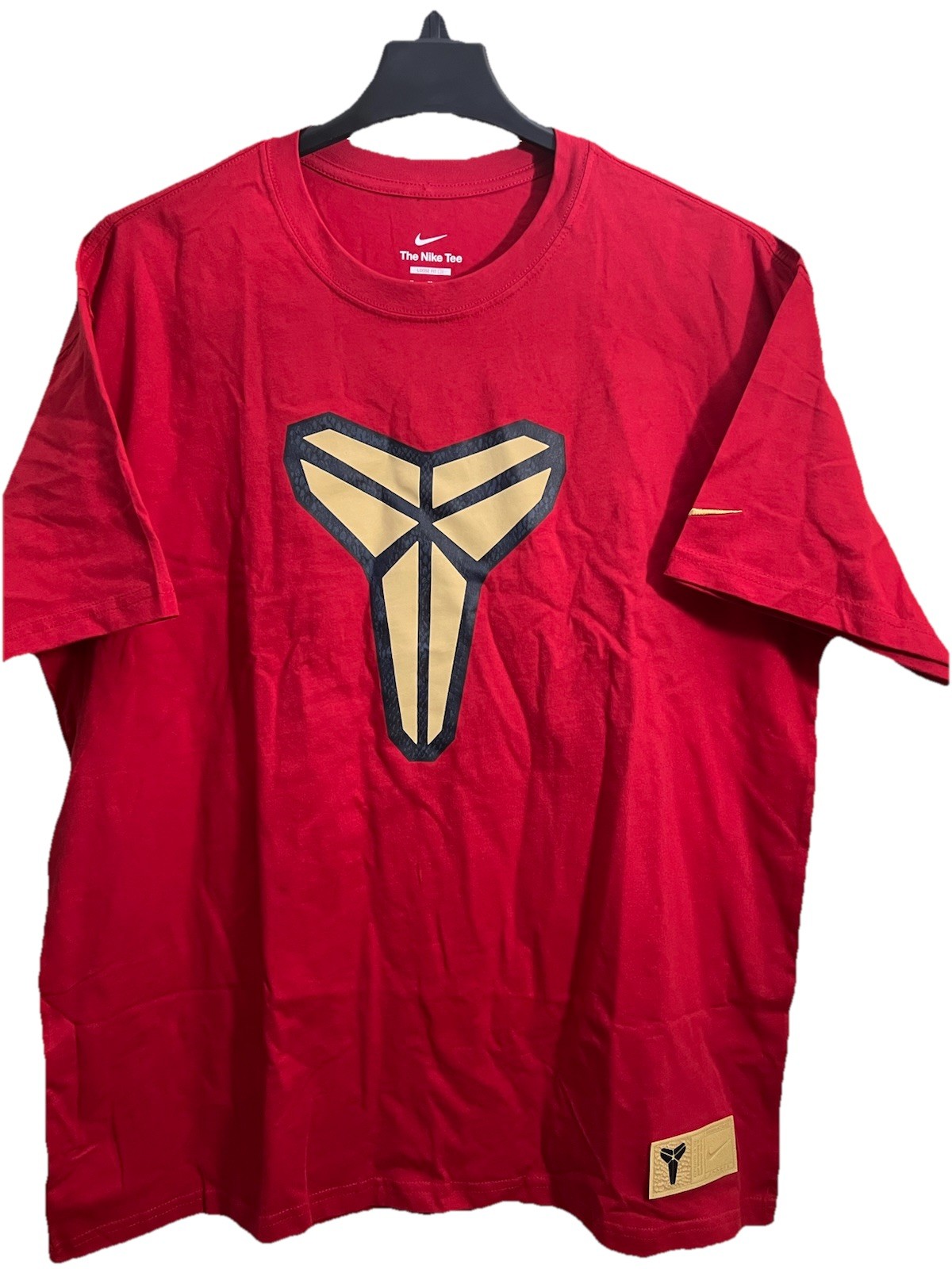 NIKE TEE KOBE BRYANT LOGO [FZ8071-636] LOOSE FIT T SHIRT RED MAMBA SZ L