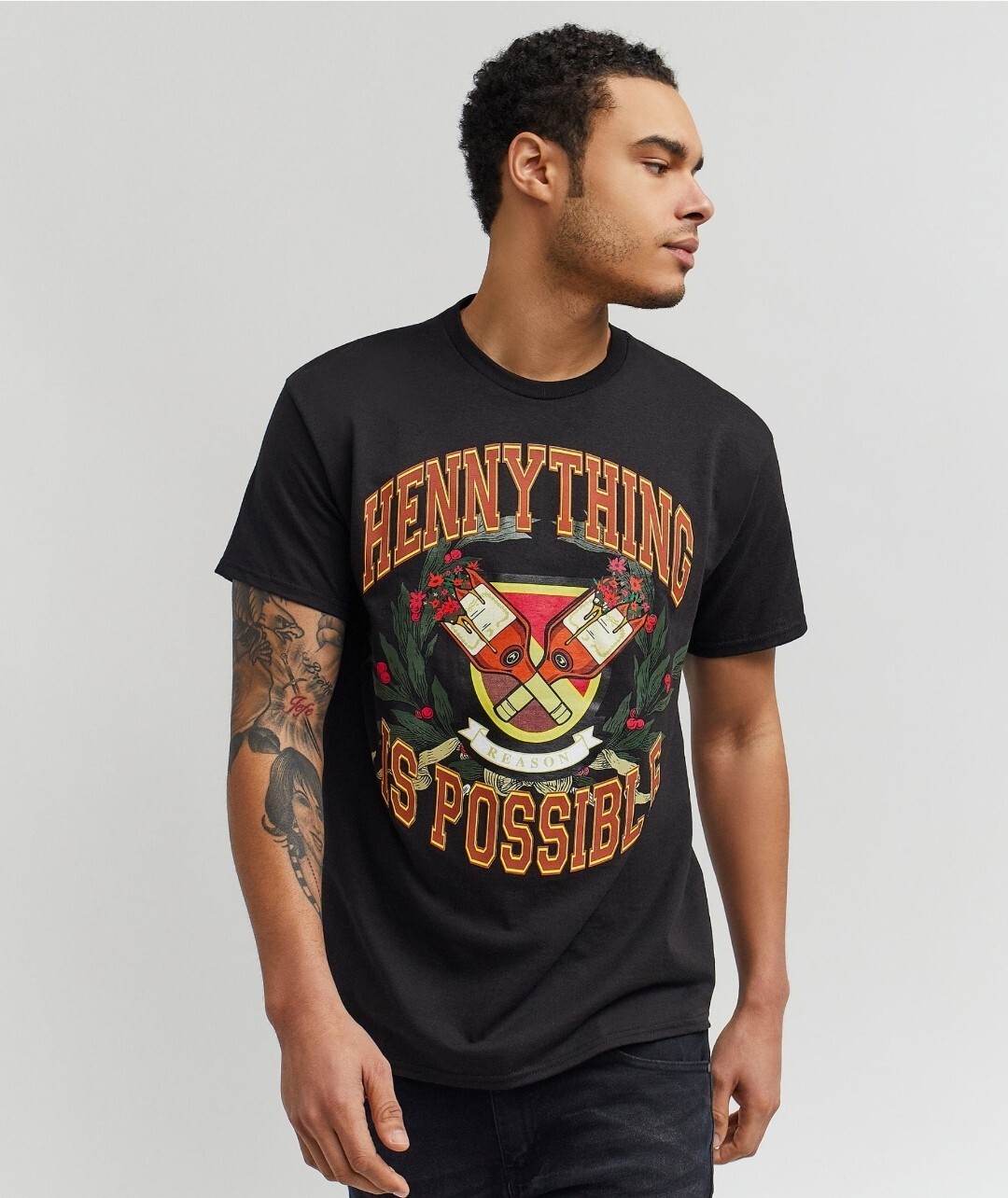 Exclusive « H**ything Is Possible » University Black Cognac Inspired Tee Large