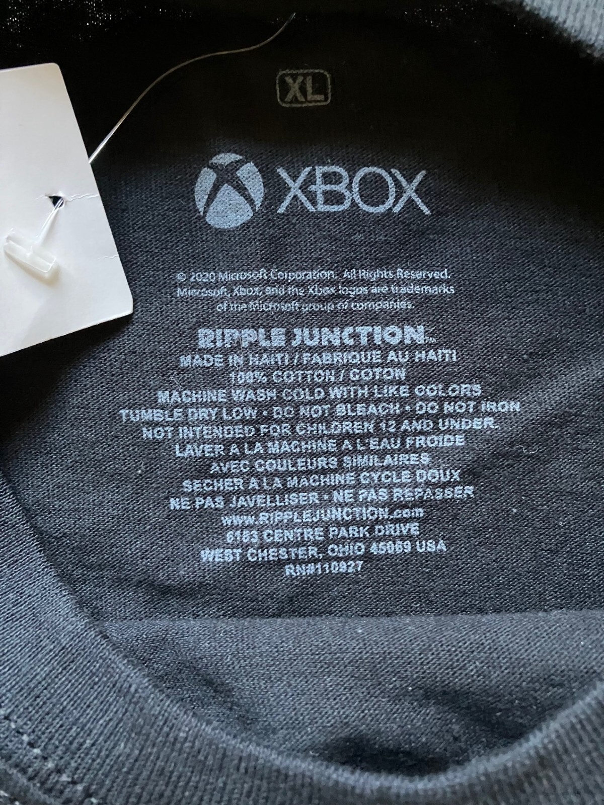 Xbox Controller T Shirt Size XL Black Classic Logo NWT Video Games