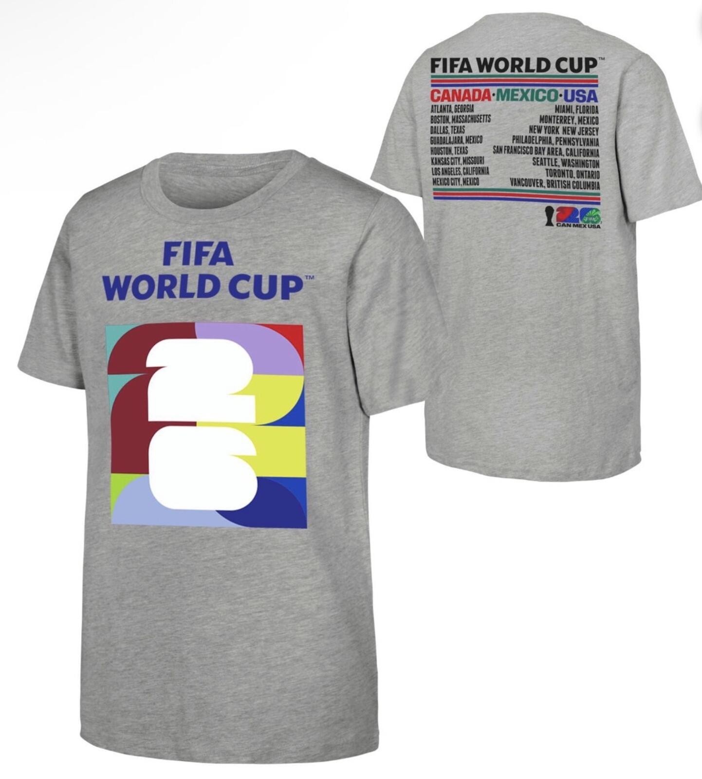 FIFA World Cup 2026 Official Licensed Men&rsquo;s XL Gray T-Shirt NWT