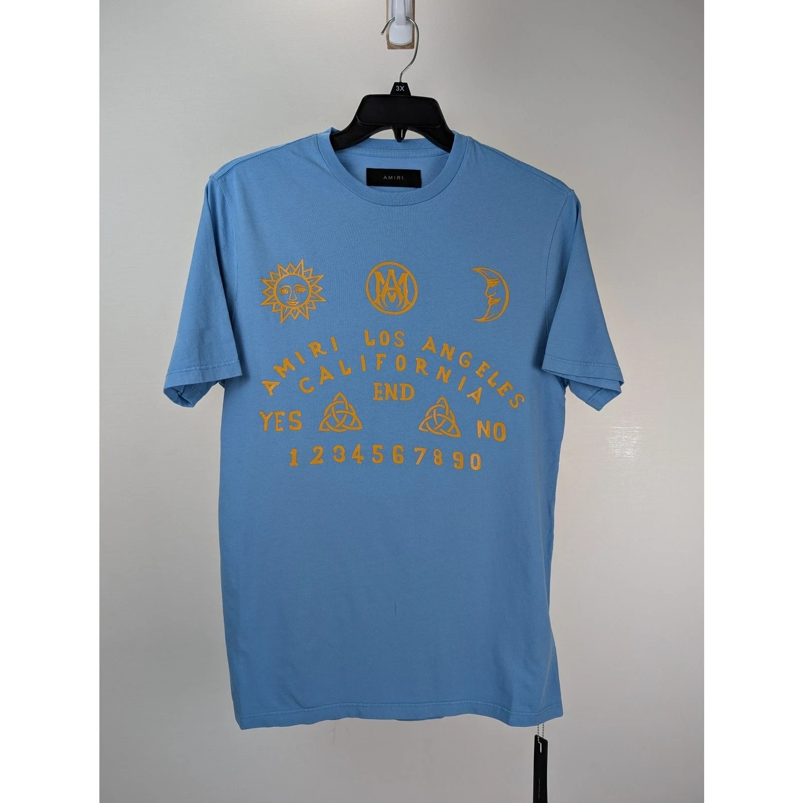 Amiri Q:2 / Ouija Board Tee T-Shirt in Carolina Blue BNWT Large