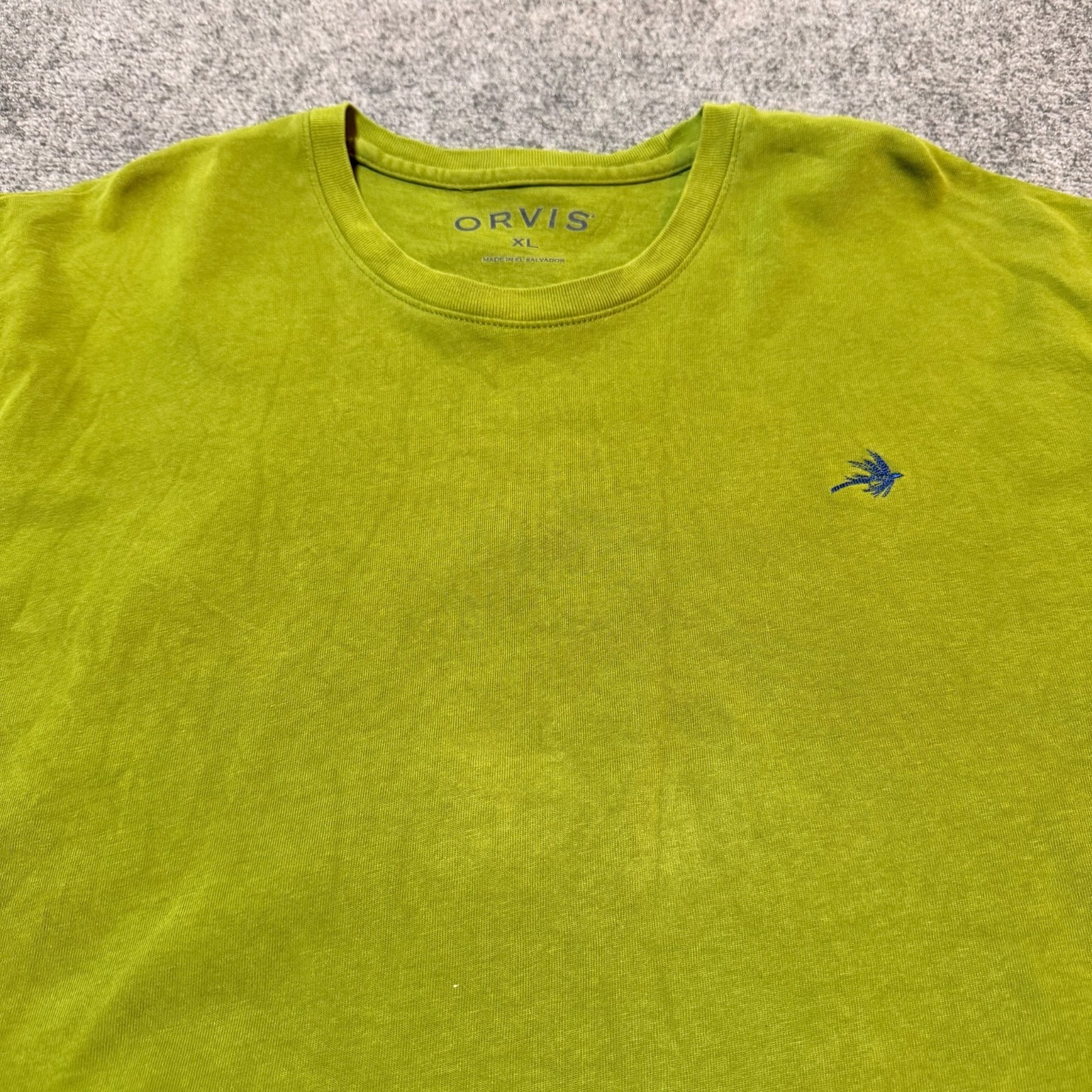 Orvis Shirt Mens Extra Large Green Cotton Tee Short Sleeve Casual