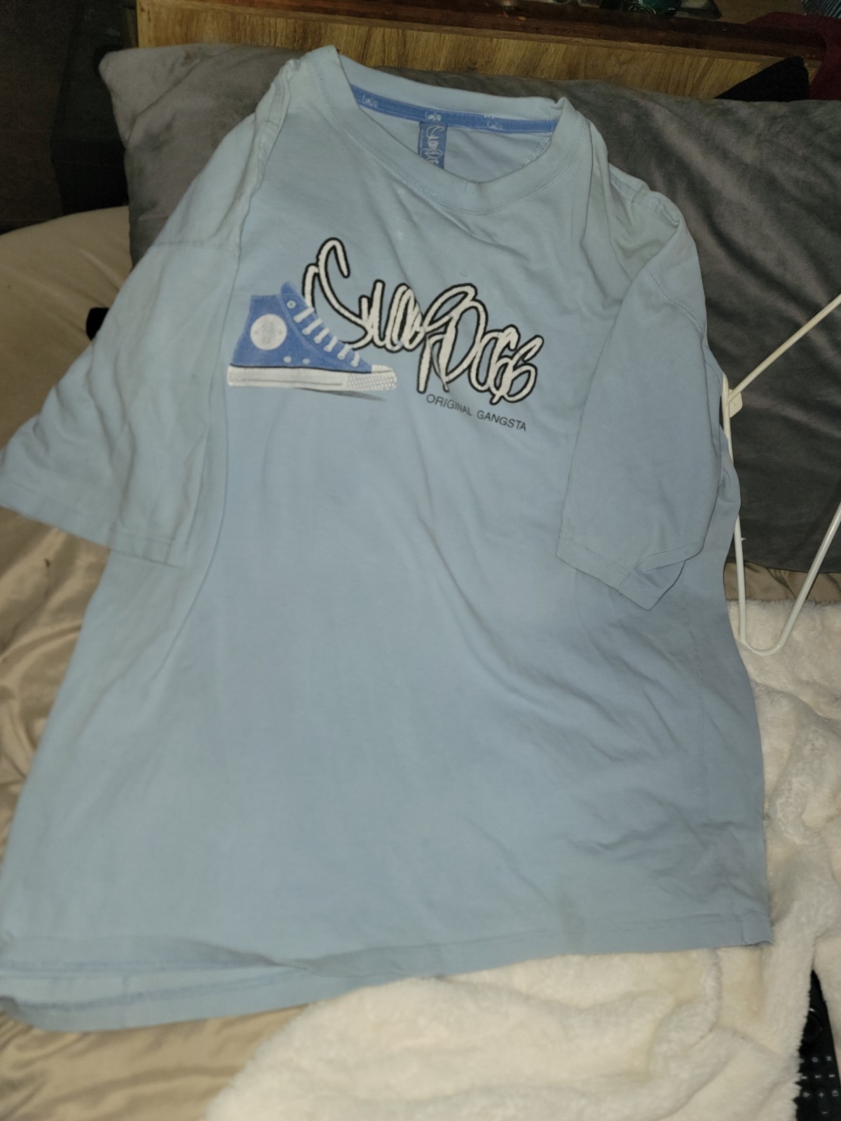 Vintage Snoop Dogg Clothing Co SDC T-Shirt Baby Blue Y2K Original Gangster XL