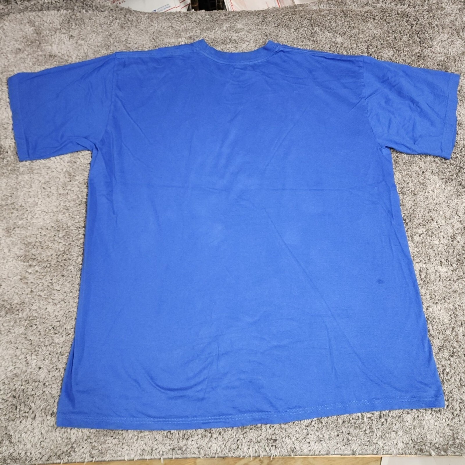 Sada Men T Shirt 5XL Blue Color Work Wear Small Stain