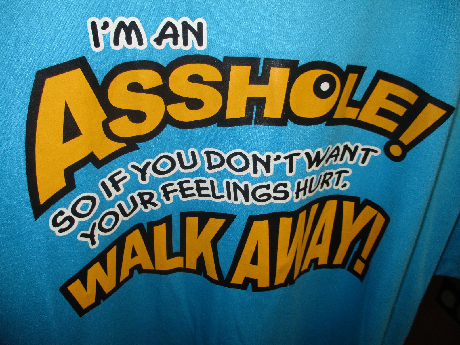 Badger Sport Graphic T-Shirt Men&rsquo;s Humorous I&rsquo;m An A$$hole,Size Large