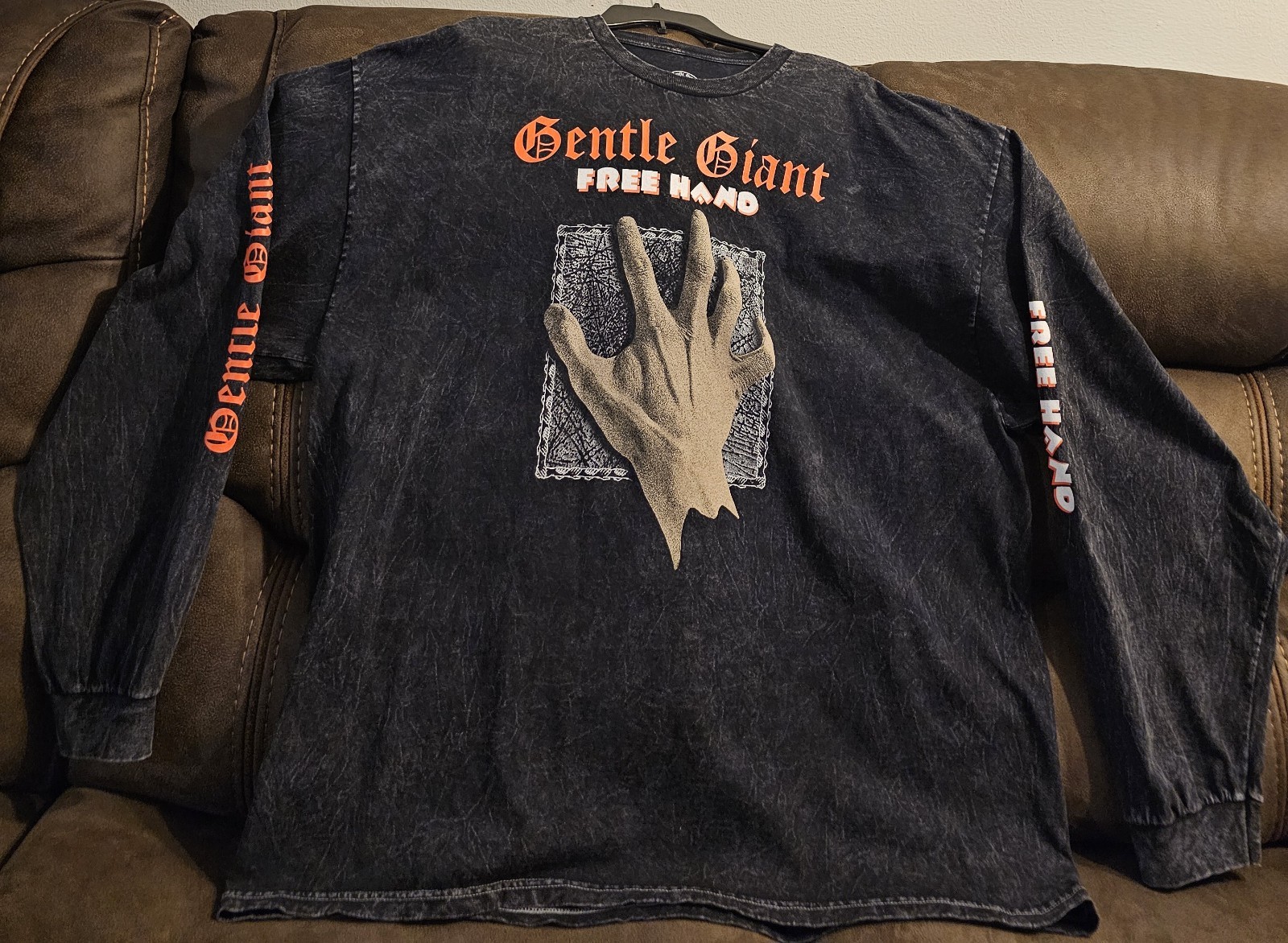 Gentle Giant Mineral Wash Official Band Long Sleeve T Shirt Rock Size 3x