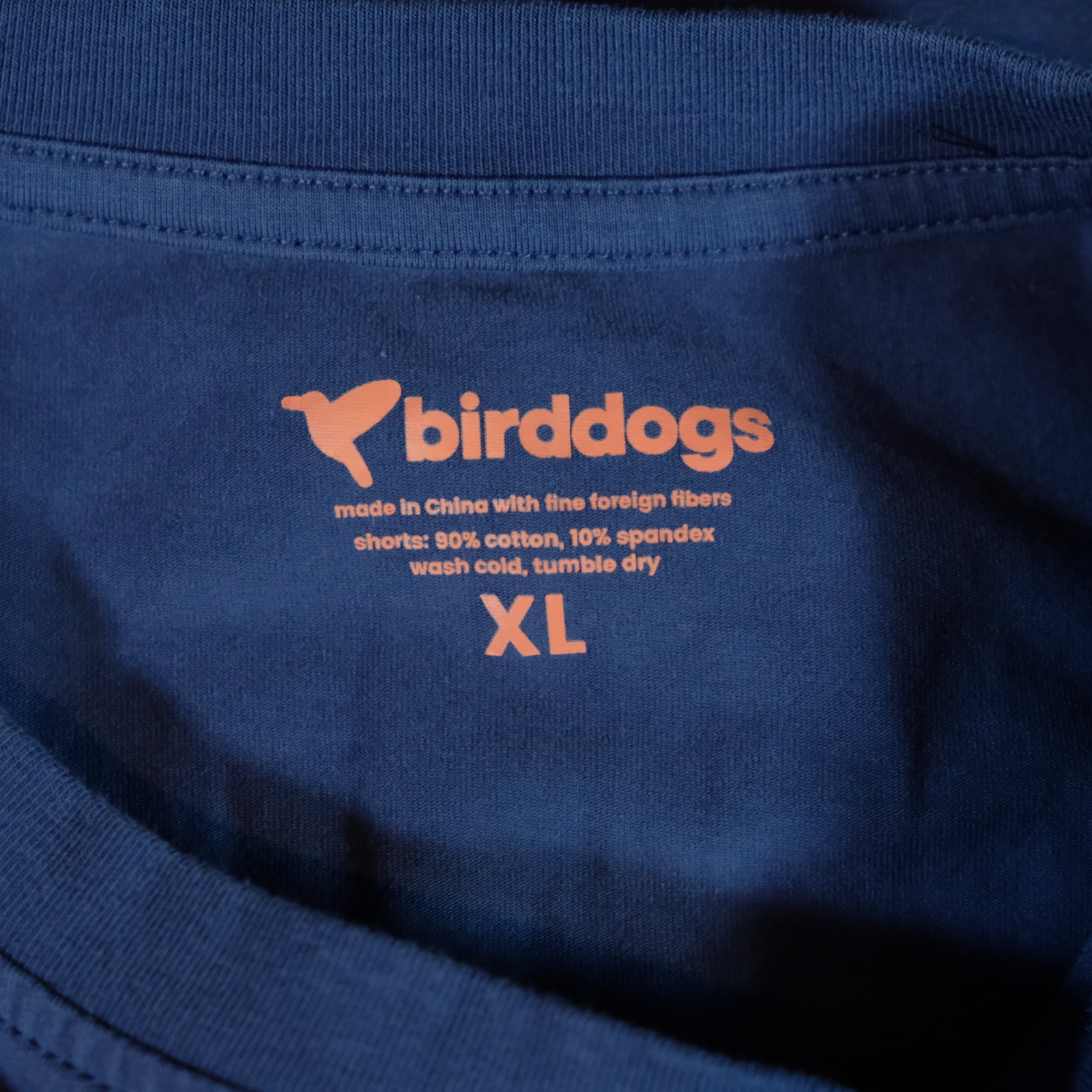 Birddogs Bird Dogs Shirt Men&rsquo;s XL Athletic Performance Tee Stretch Navy Blue