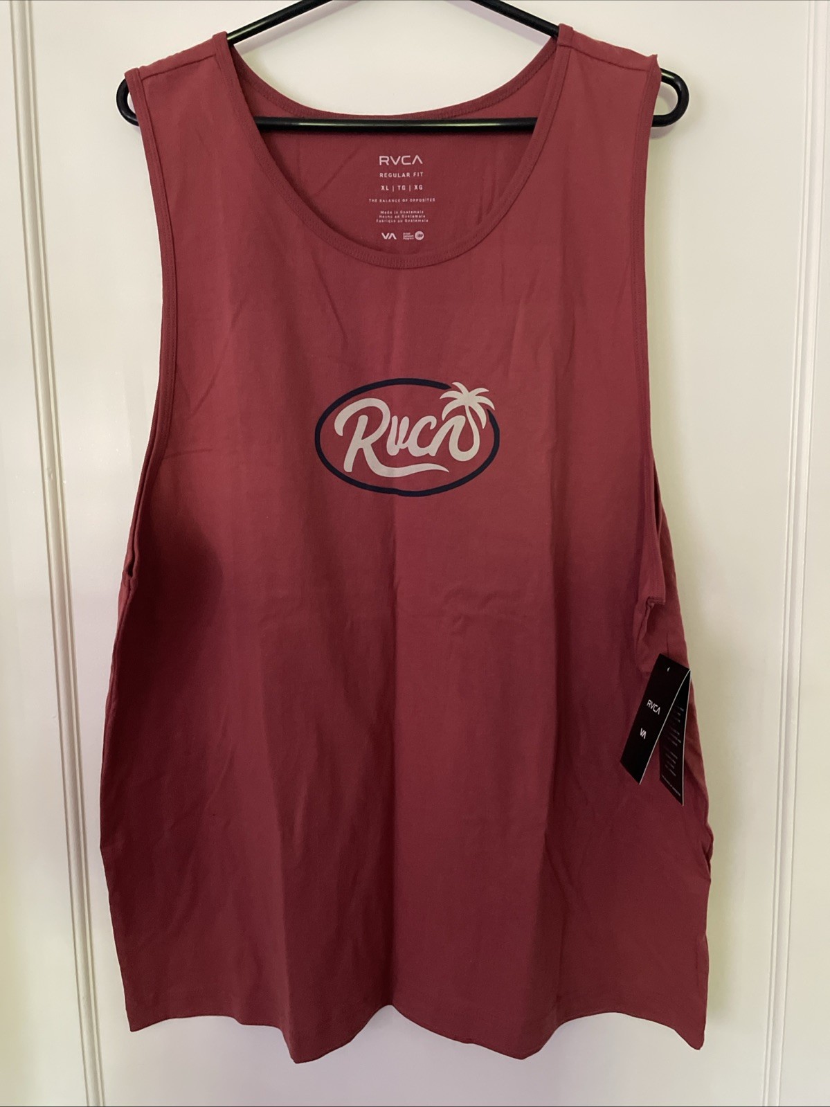 New RVCA Designer Tank Top Gym Workout Running Street Style Men&rsquo;s Shirt Size XL