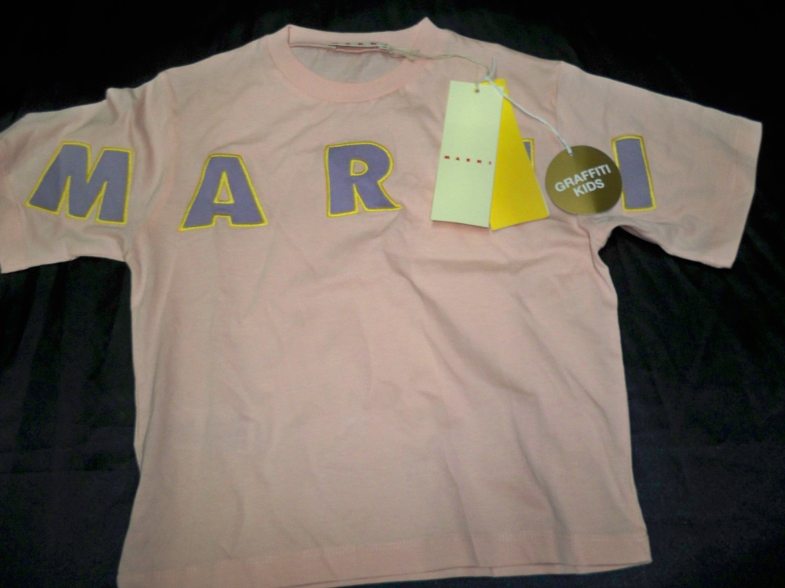 MARNI Cotton Short Sleeve T-Shirt Logo Size 8