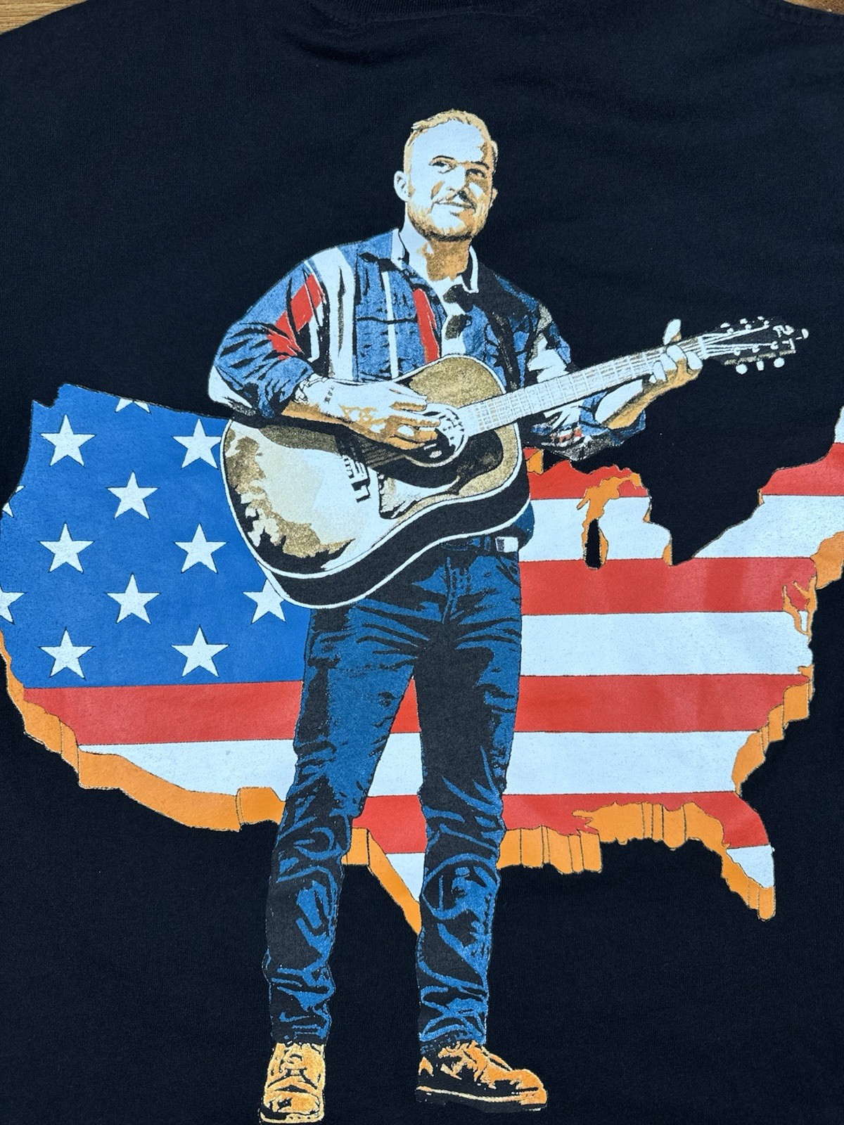 Zach Bryan American Heartbreak Tour Shirt Long Sleeve Black Small