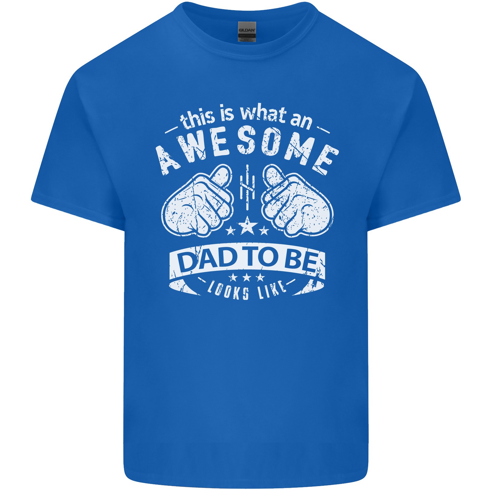 Awesome Dad to Be Looks New Dad Daddy Mens Light Cotton T-Shirt
