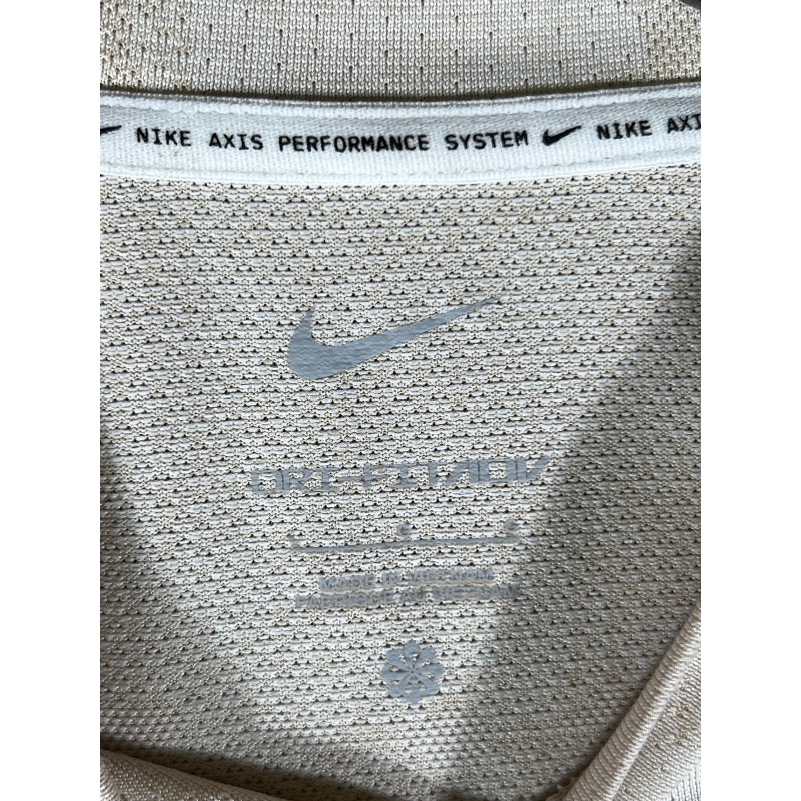 Nike Axis Performance System Vanderbilt Dri-FIT ADV Shirt Mens Large Cream Tan
