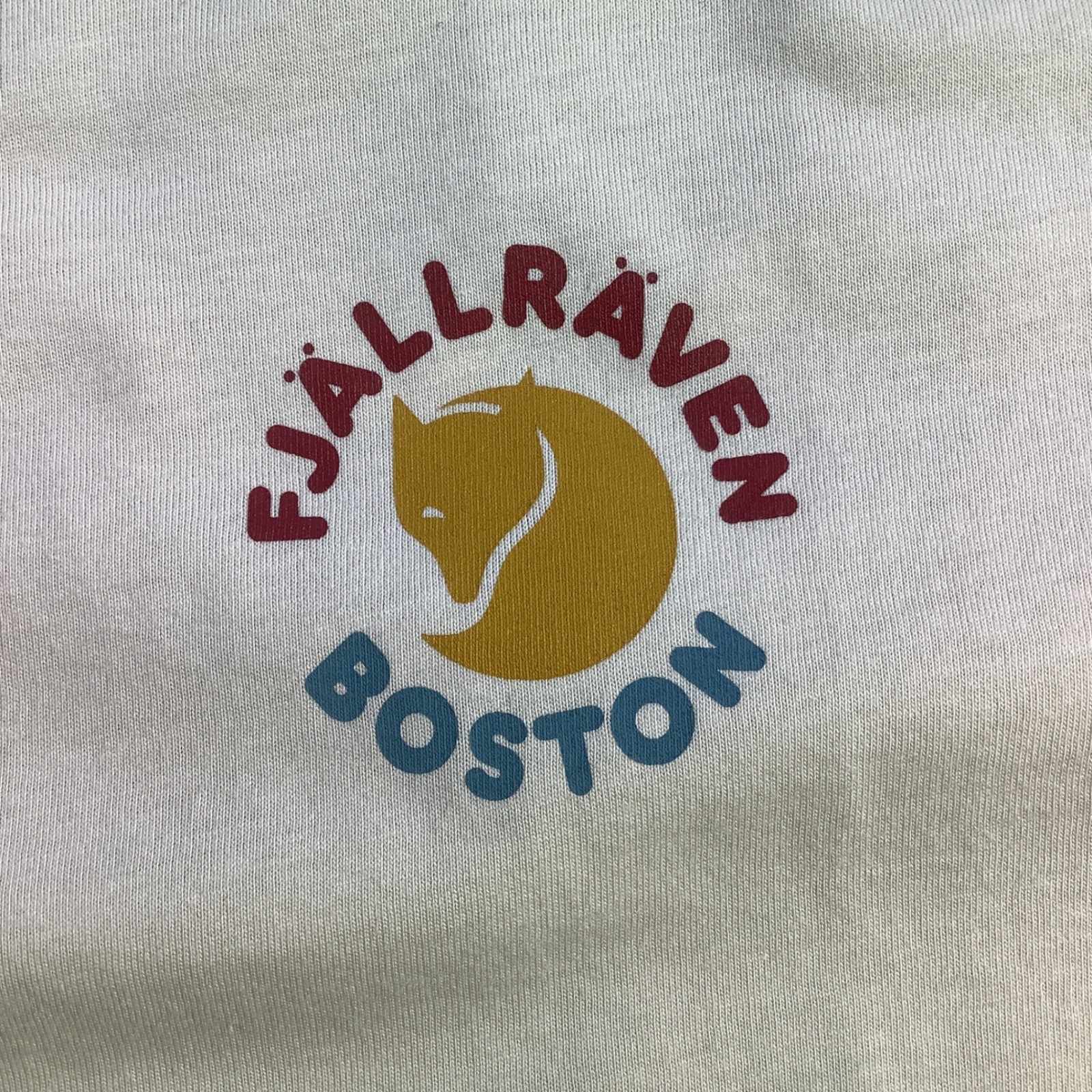 Fjallraven Kanken T-shirt Boston Chalk White Organic Cotton Unisex Small NWT