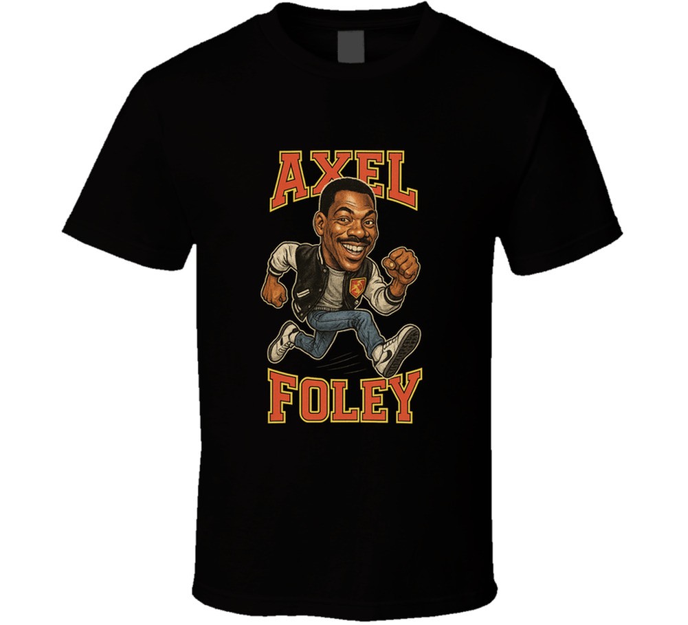 Beverley Hills Cop Axel Foley Police Movie Retro Caricature T Shirt