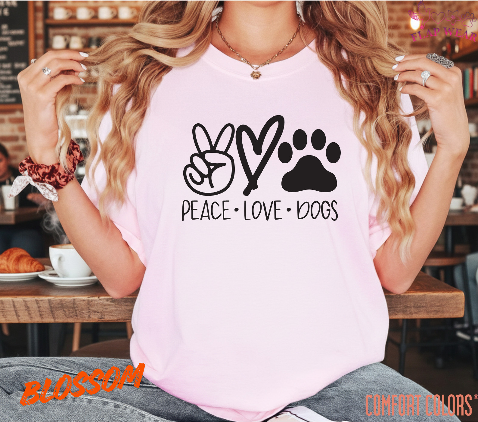 Unisex Peace Love Dogs Printed T SHIRT,T shirt women,T shirt men,T shirt vintage