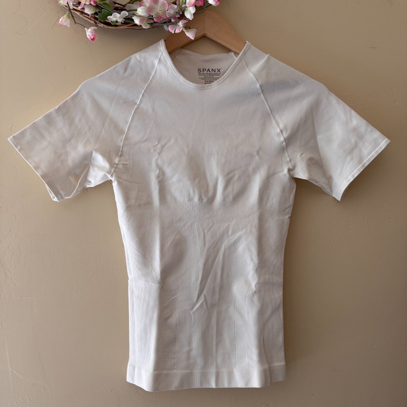 SPANX Men&rsquo;s Zoned Performance White Crew Neck Under Shirt size XL (46-48) NWOT