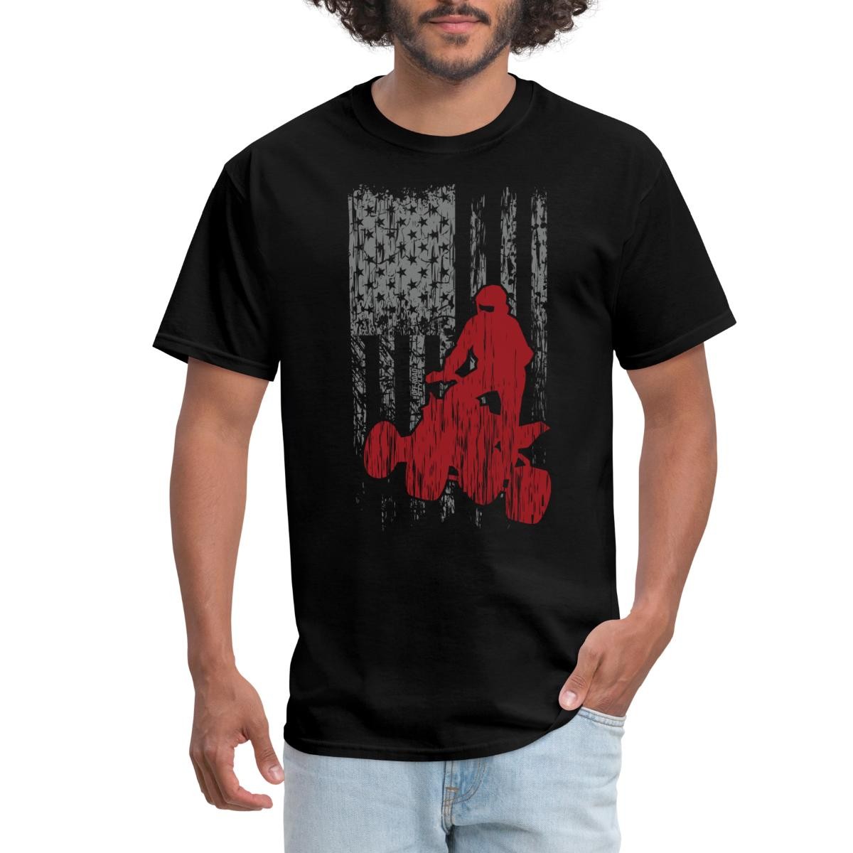 ATV QUad USA Flag Grunge Men&rsquo;s T-Shirt