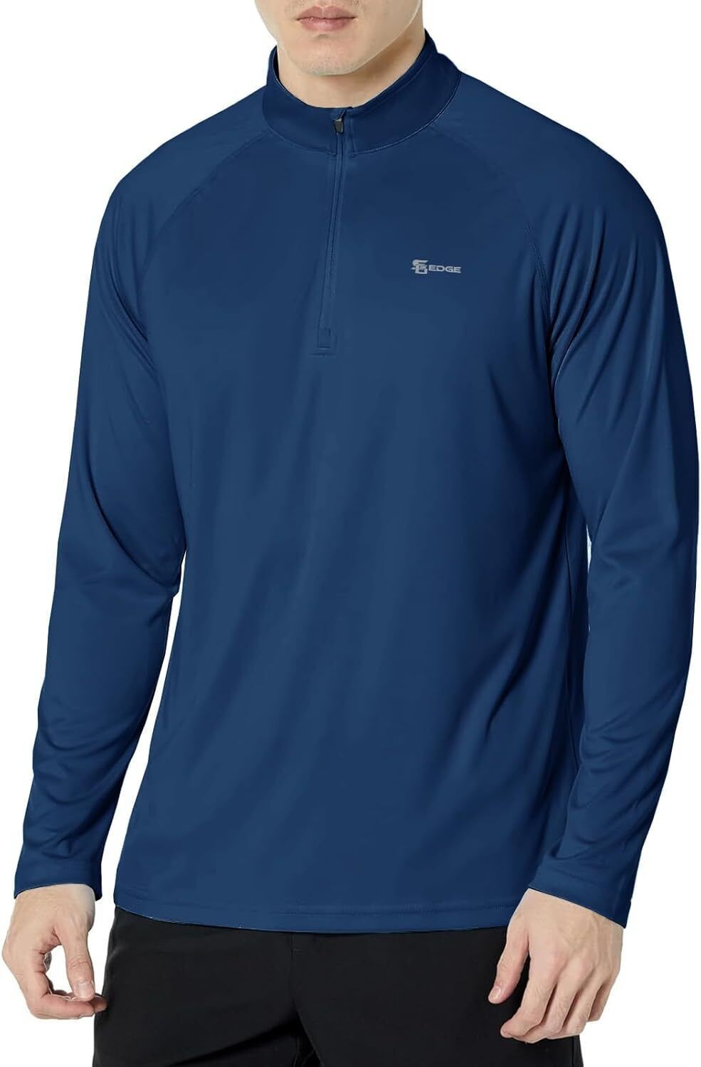 Men&rsquo;s Pullover Sweatshirt UPF 50+ Rash Guard 1/4 Zip Stand Collar Swim Shirt