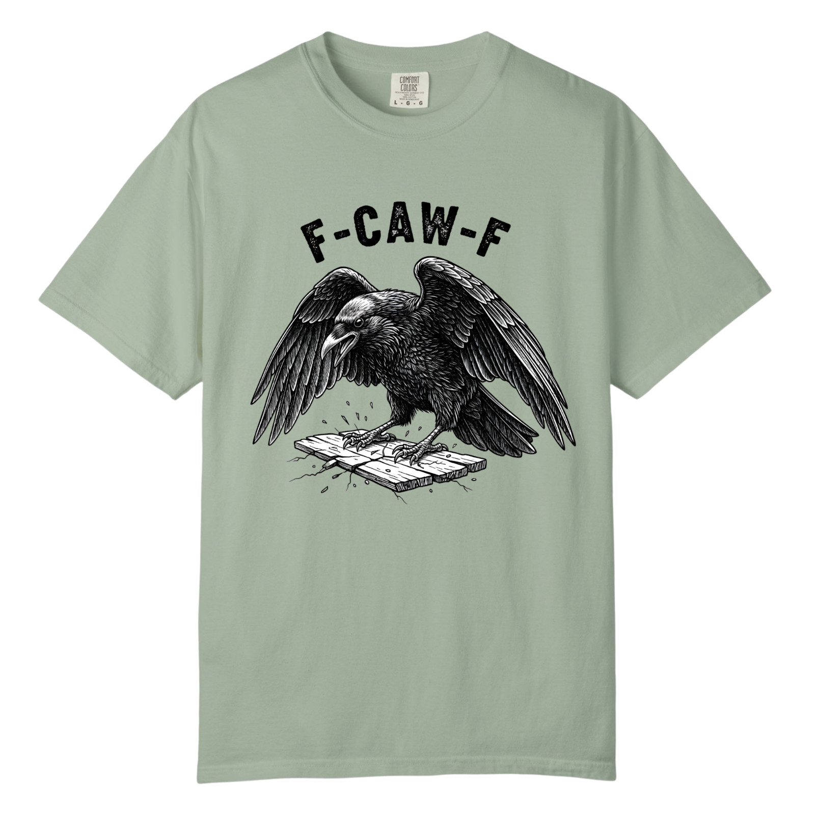 F CAW F Raven T Shirt Design, Comfort Colors T Shirt, Unisex Streetwear Tee