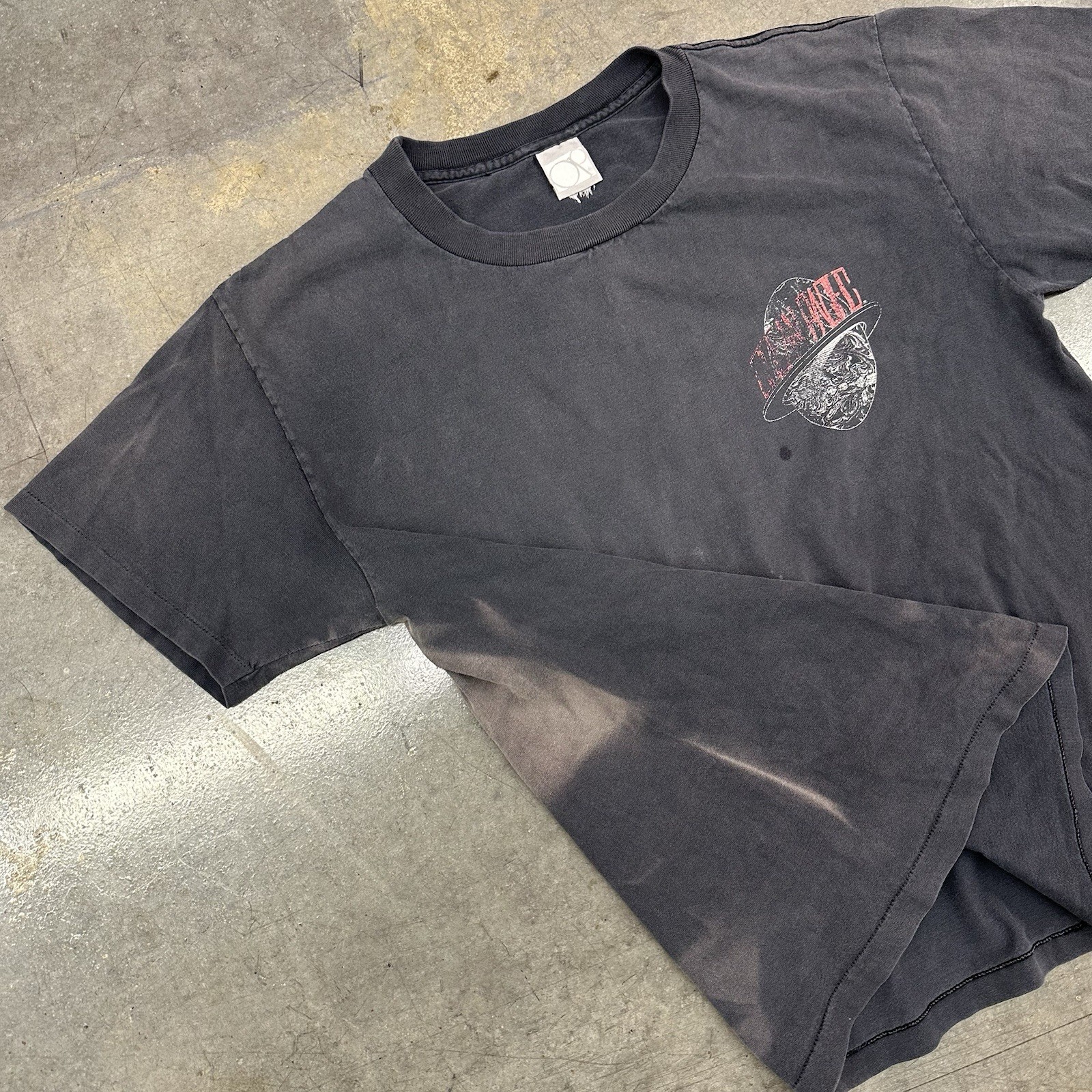 Vintage Ocean Pacific Faded Black Planet Double Sided Shirt Beach Pants 22/26.5