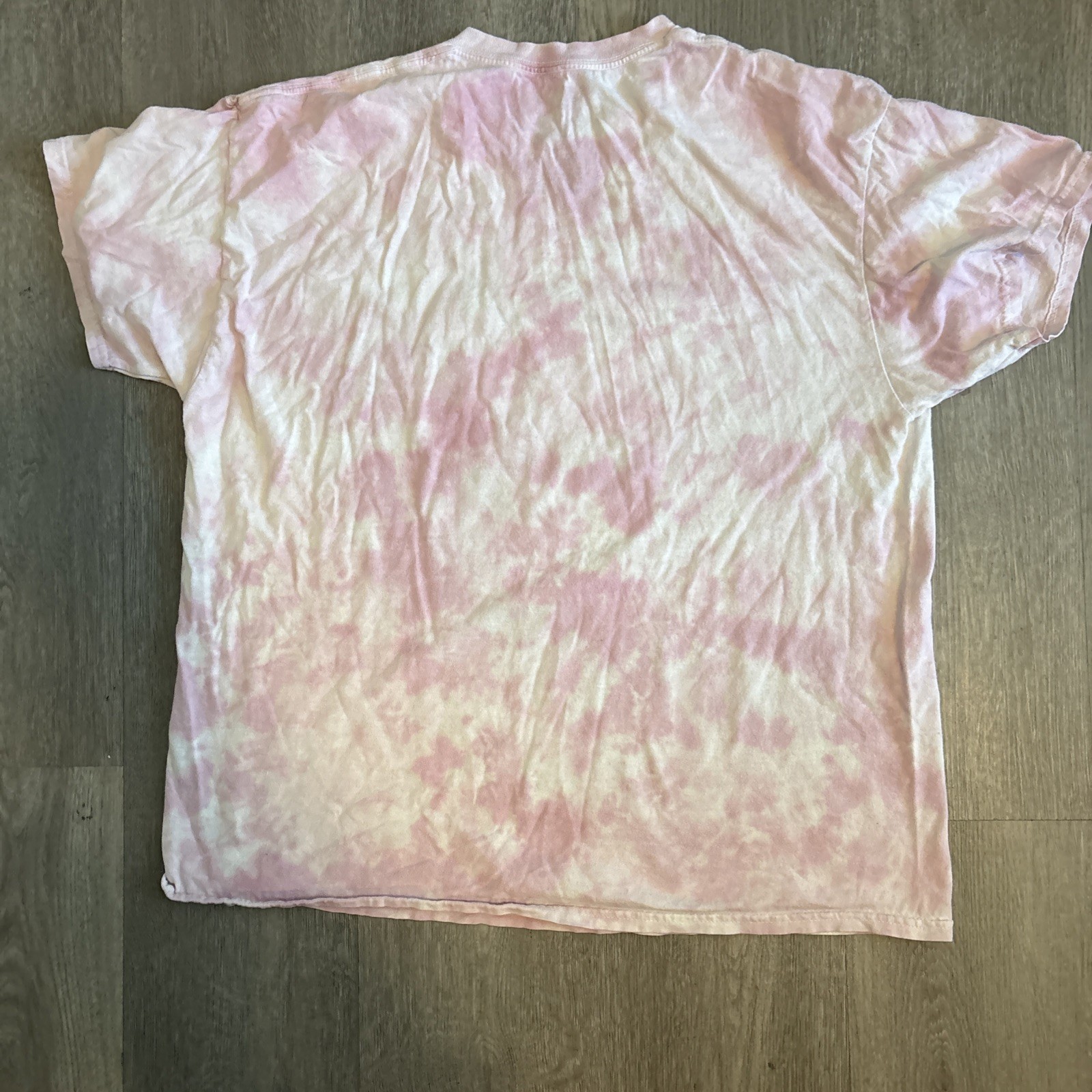 Nirvana Happy Face Graphic T-shirt Unisex XL Pink Tie Dye Distressed