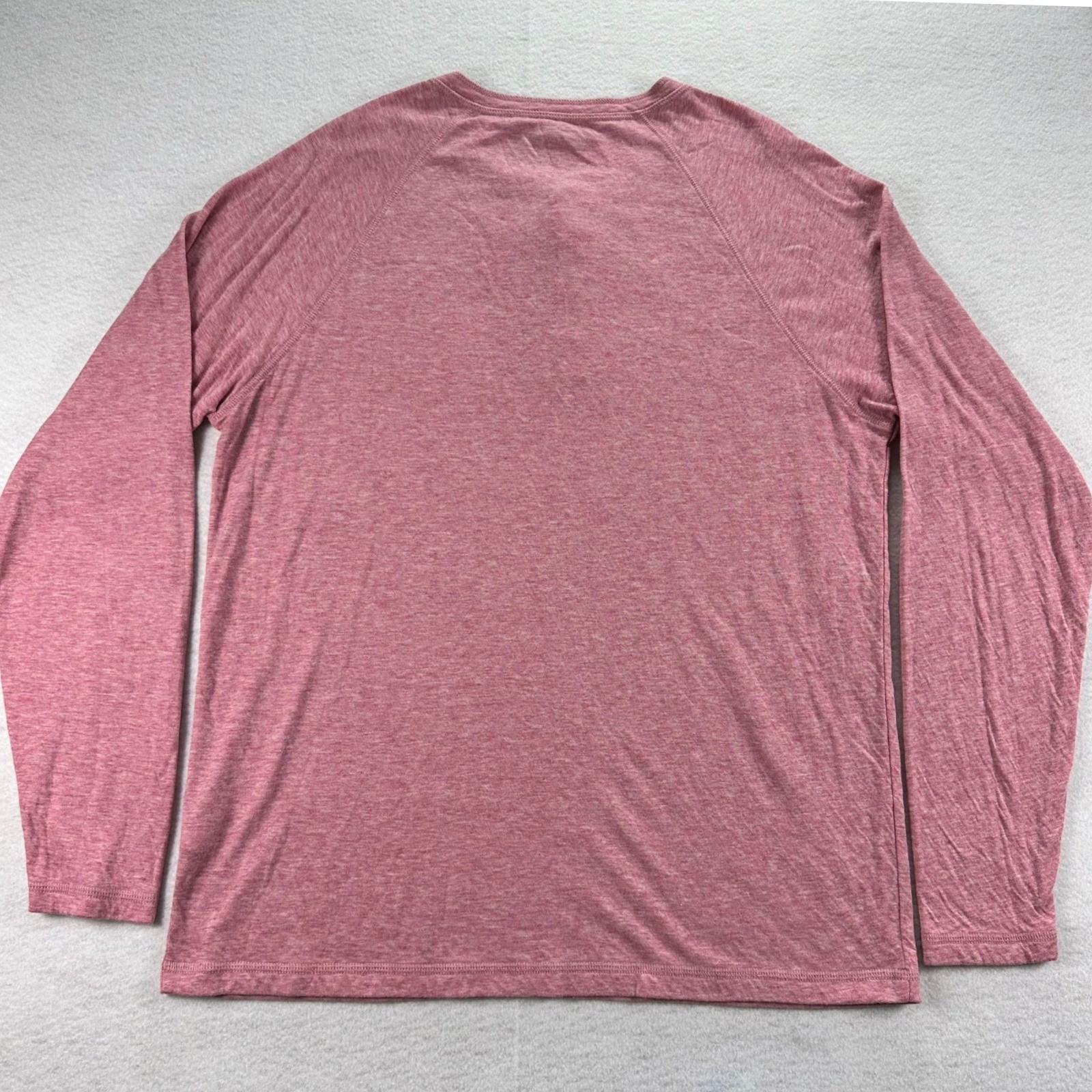 Faherty Cloud Cotton Henley Mens Large Long Sleeve Shirt Light Pink Pima Modal