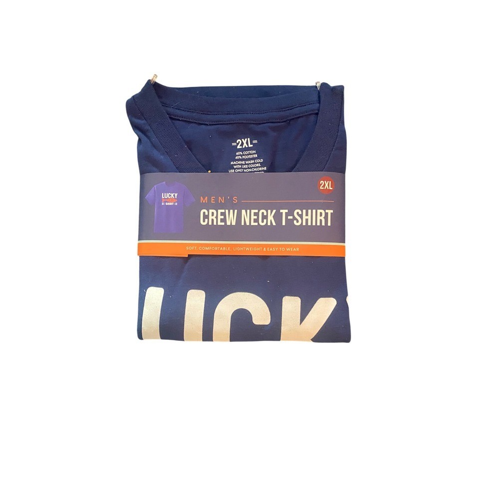 Men&rsquo;s Lucky Fishing Shirt Blue Graphic Tee Short Sleeve Crew Neck Outdoors M-XXL
