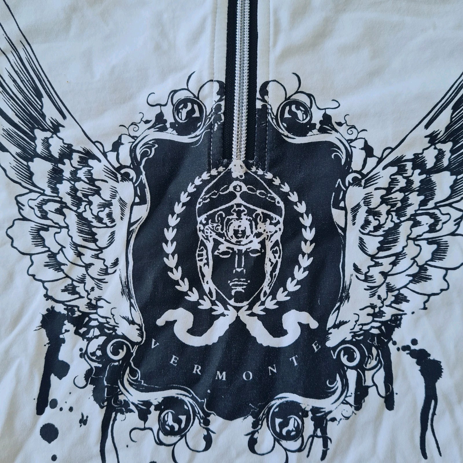 International Male Roma Vermonte Top Shirt Zip Stretch Muscle S Black White