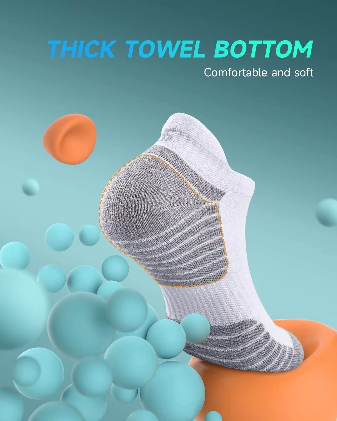 Mens & Womens Socks, 6 Pairs Anti-Blister Cushioned Runing Cotton Socks, Brea…